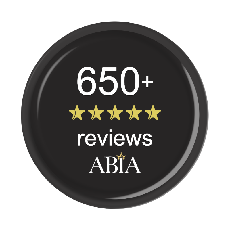 More than 650 positive reviews collected via ABIA