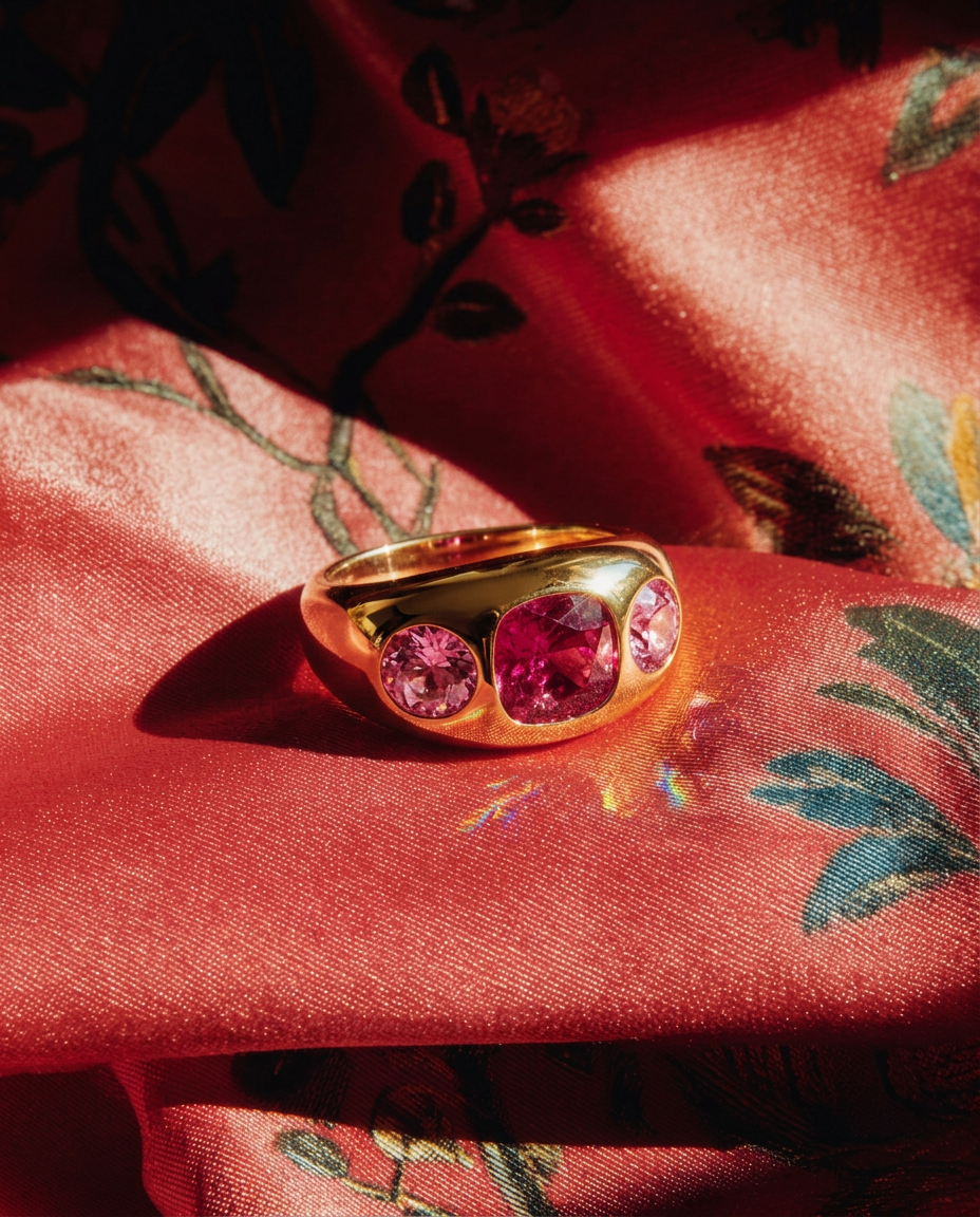 replace the ring in @1 with the ring in @2. match the scene lighting in @1 -2.png