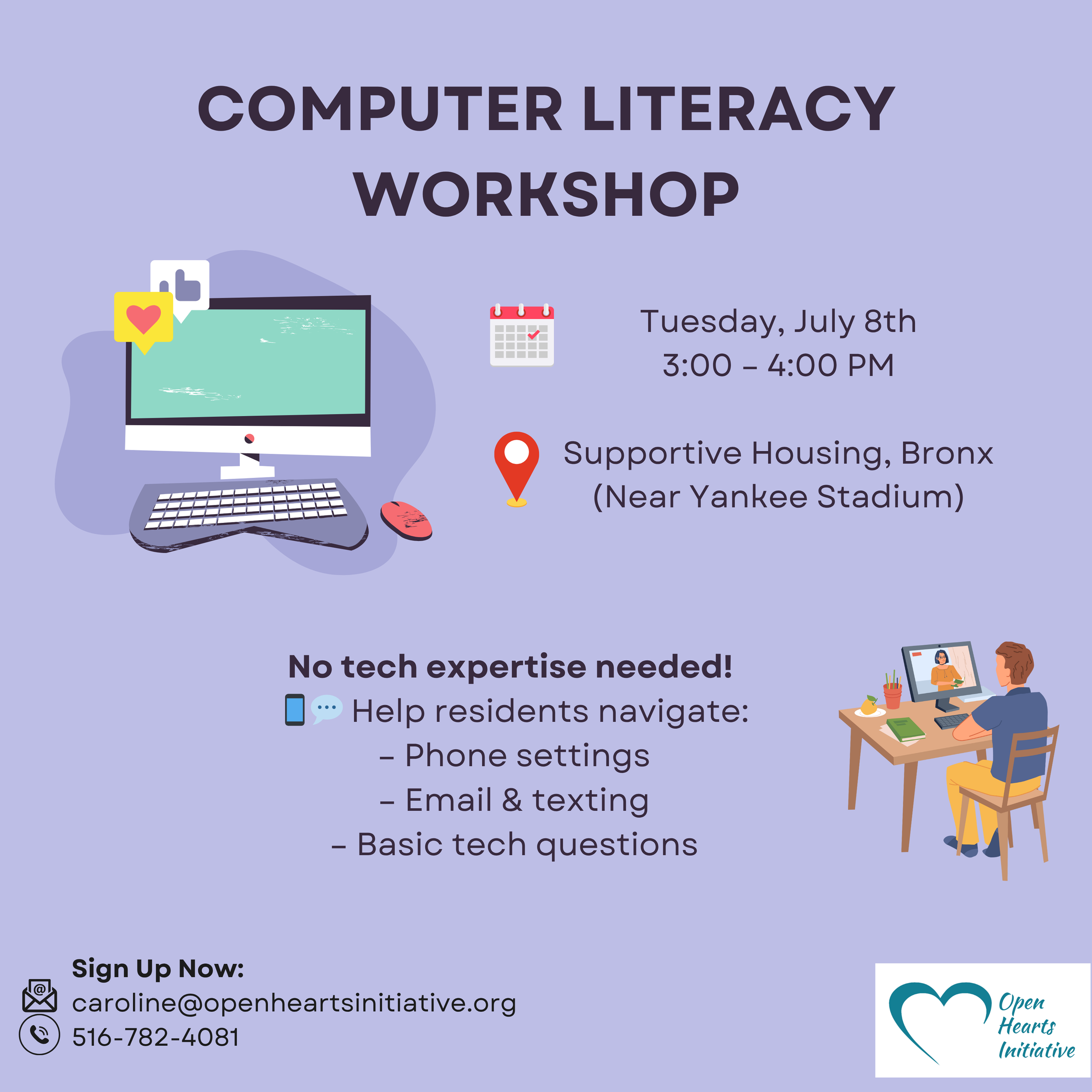 Help Lead Monthly Computer Literacy Workshops in the Bronx