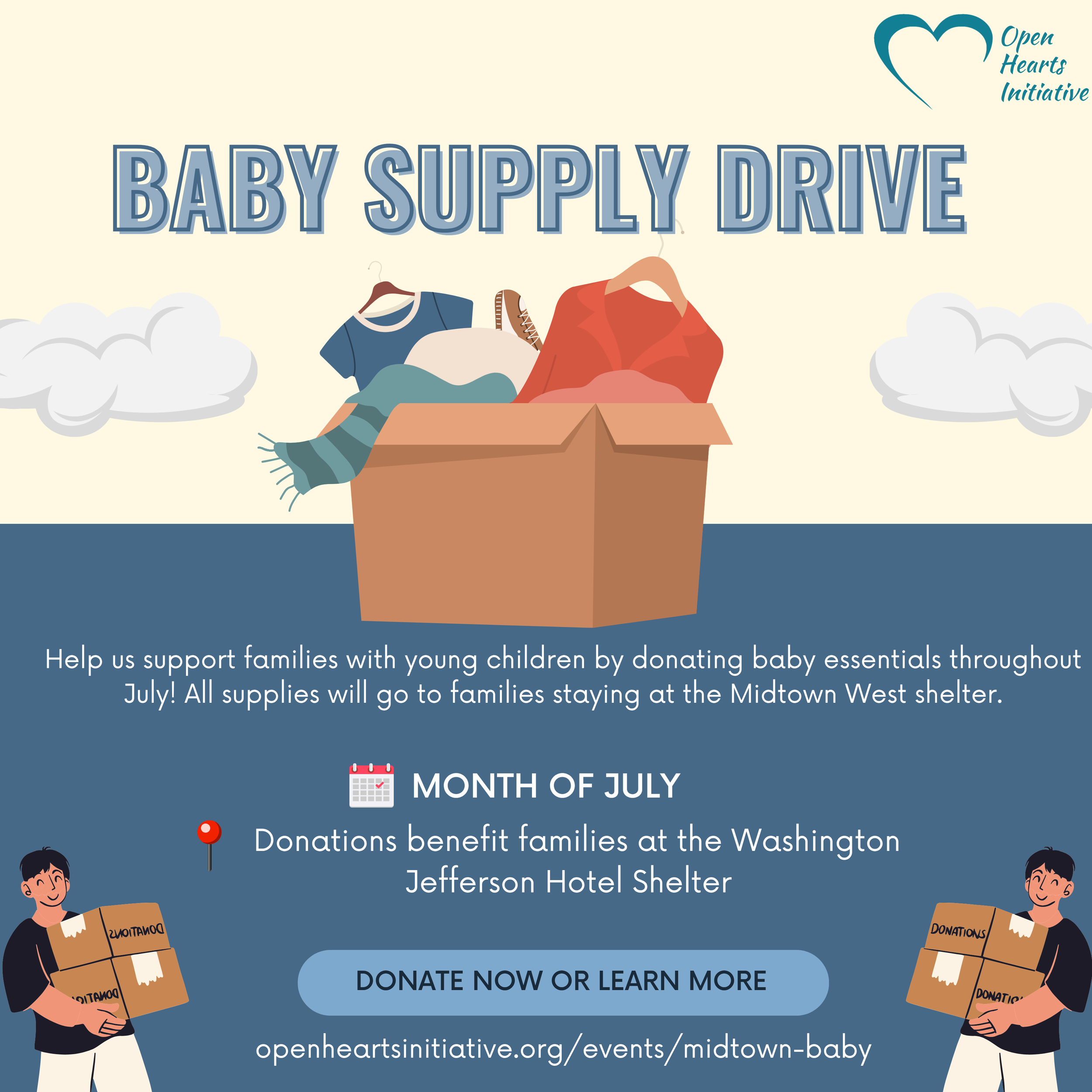 Monthly Baby Supply Distribution for Families at a Midtown Shelter