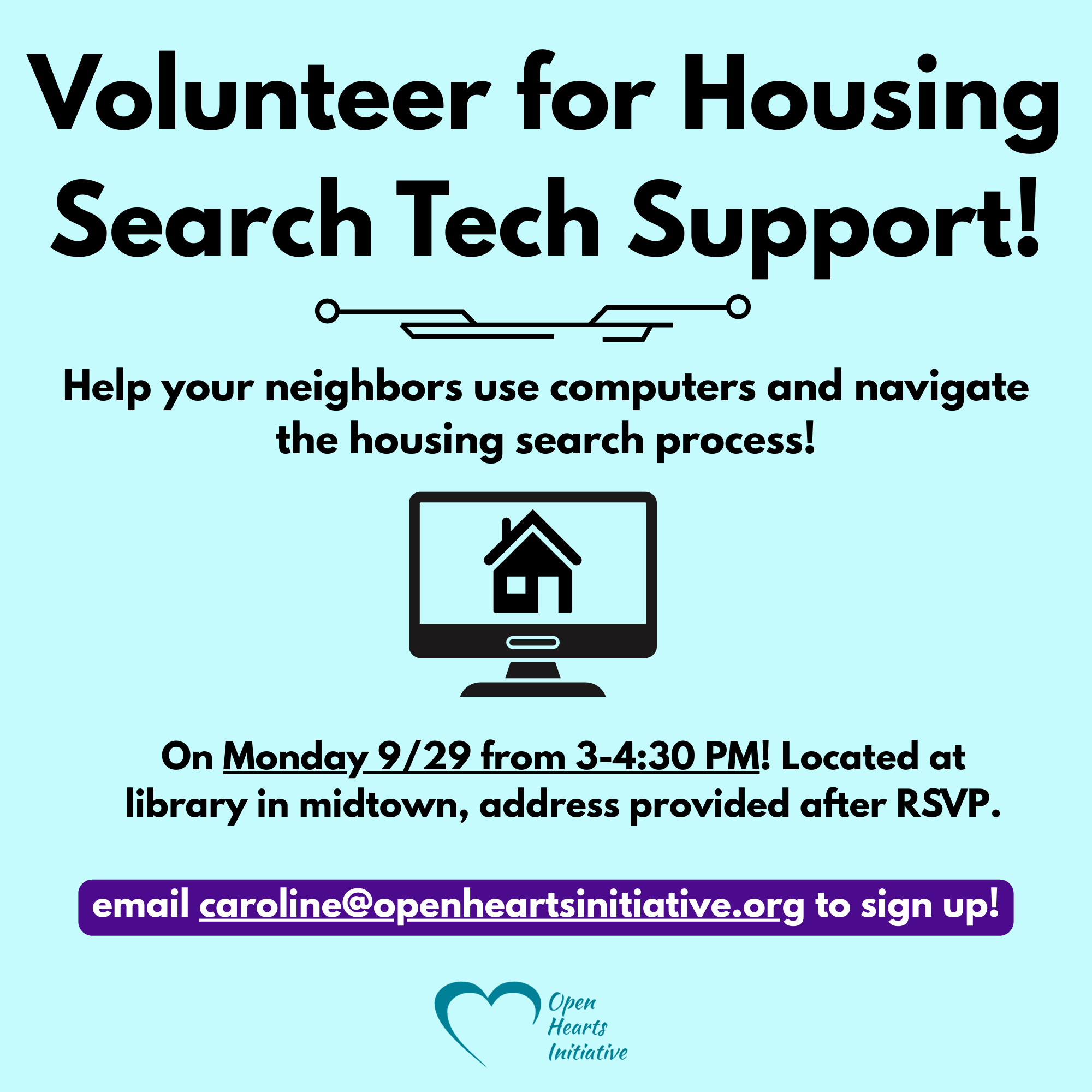 Volunteers Needed for Housing Search Tech Support