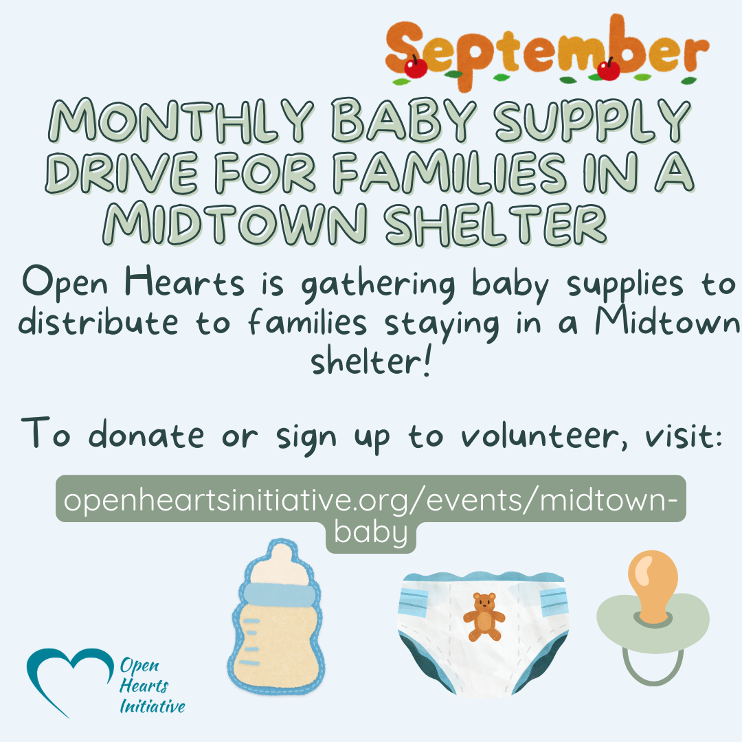 Monthly Baby Supply Distribution for Families at a Midtown Shelter