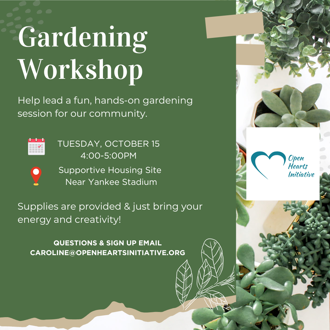 Help Lead a gardening workshop in the Bronx!