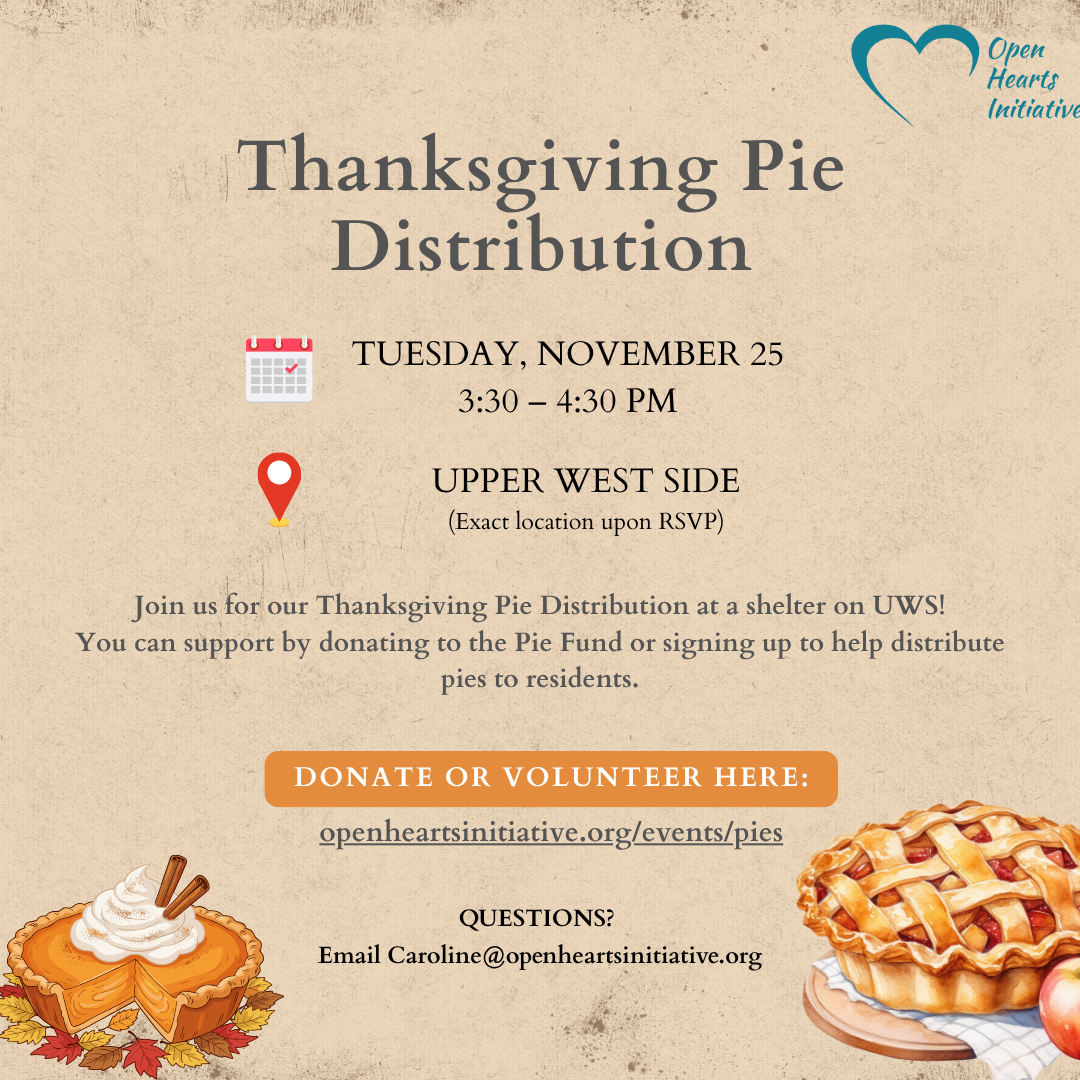 Bring a Thanksgiving Pie for Families in Shelter 