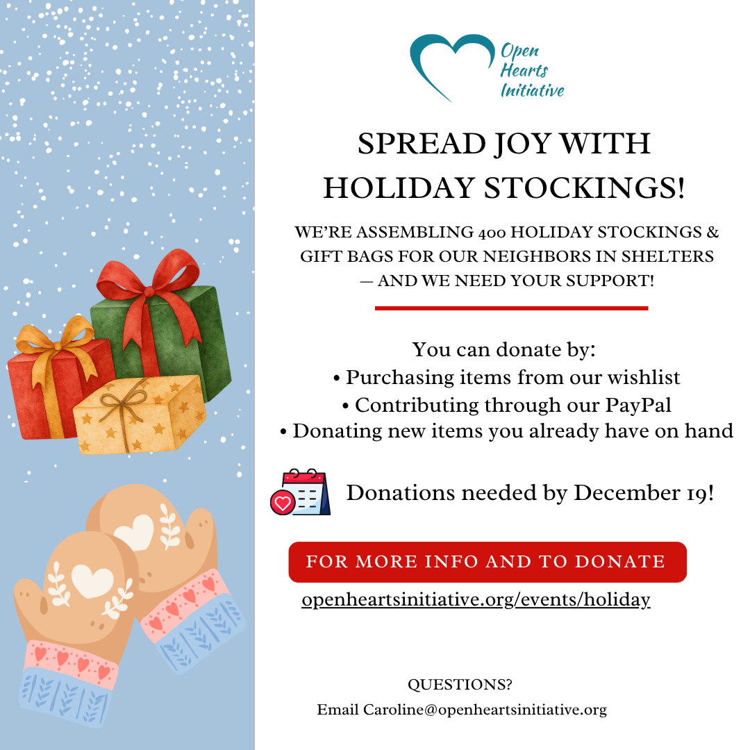 Donations for Holiday Stockings going to Manhattan Families in Shelter!