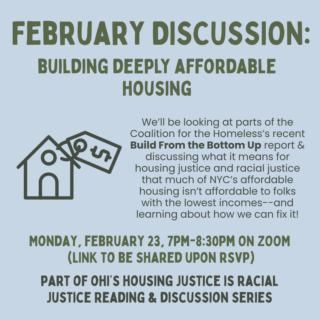 February Discussion: Building Deeply Affordable Housing