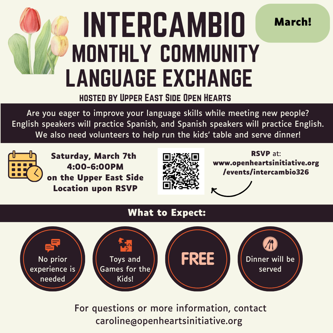 Monthly Community Language Exchange/Intercambio - March