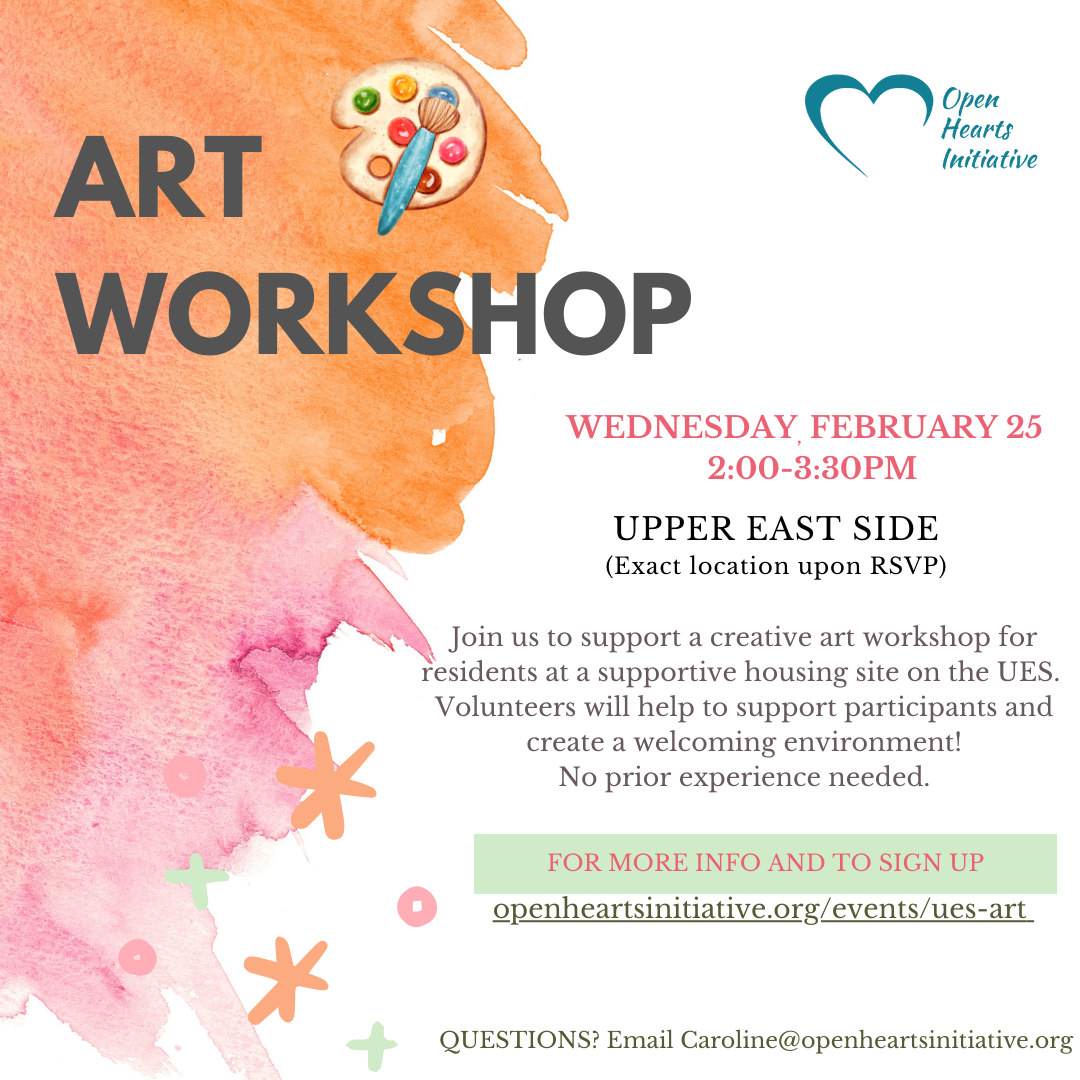 Help with Art Workshops on the UES!