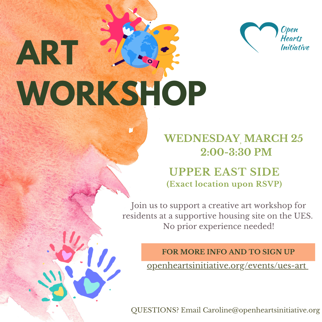Help with Art Workshops on the UES! 