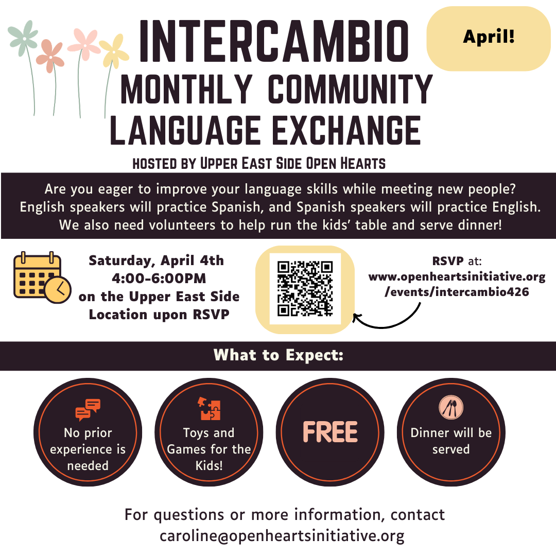 Monthly Community Language Exchange/Intercambio - April
