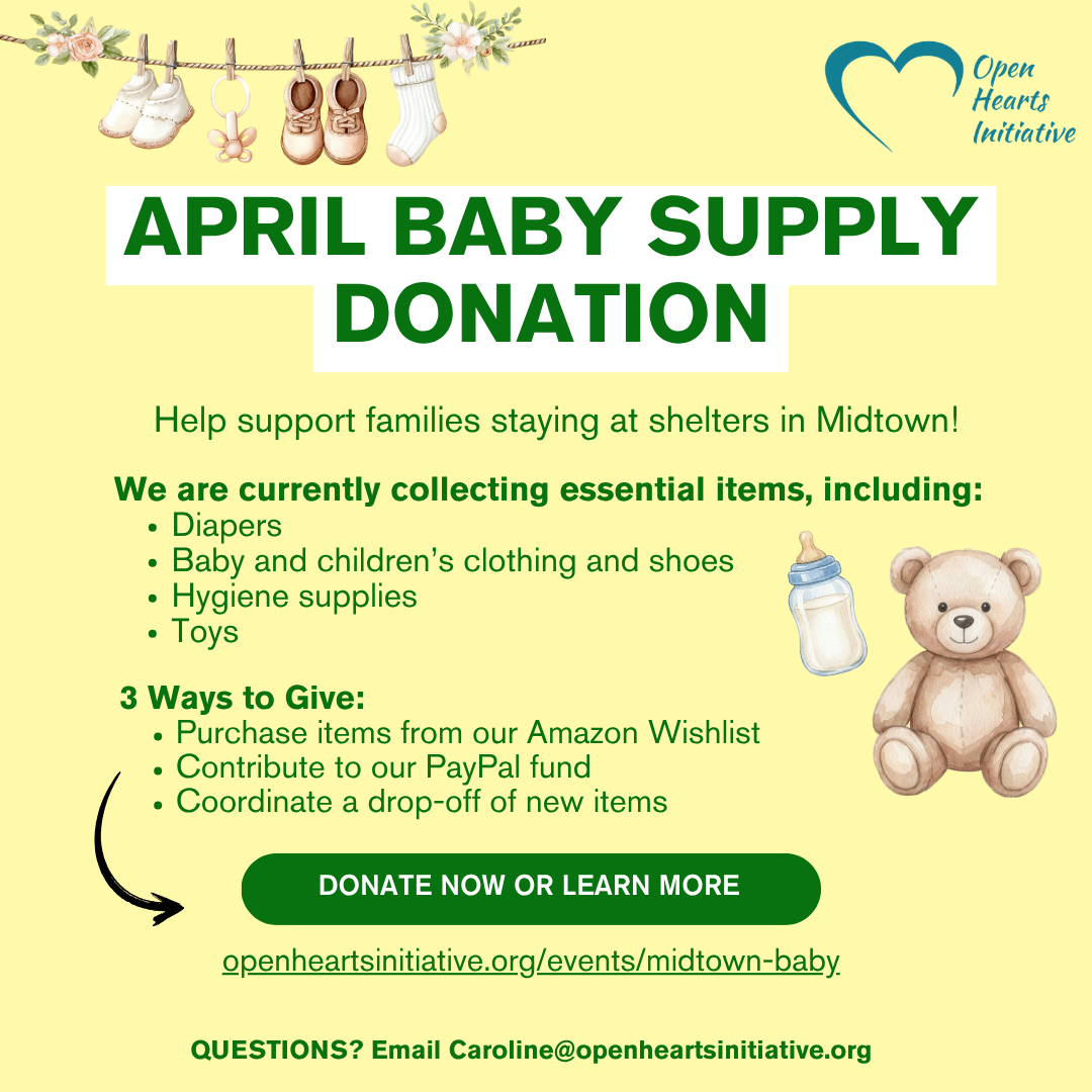 Monthly Baby Supply Distribution for Families in Midtown Shelters