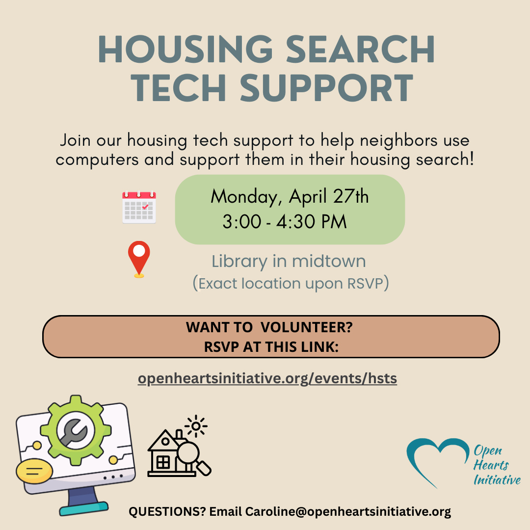 Volunteers Needed for Housing Search Tech Support