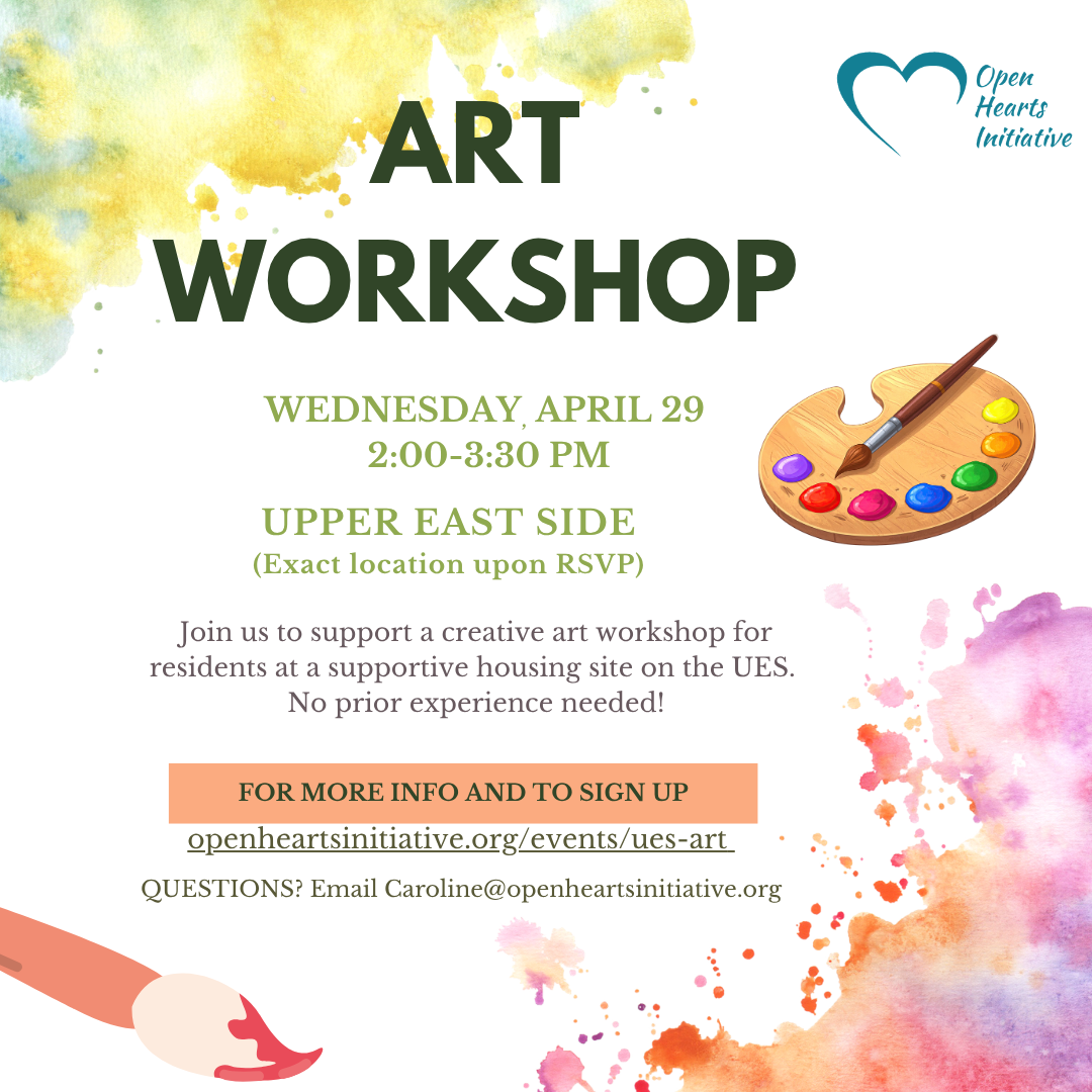 Help with Art Workshops on the UES! 
