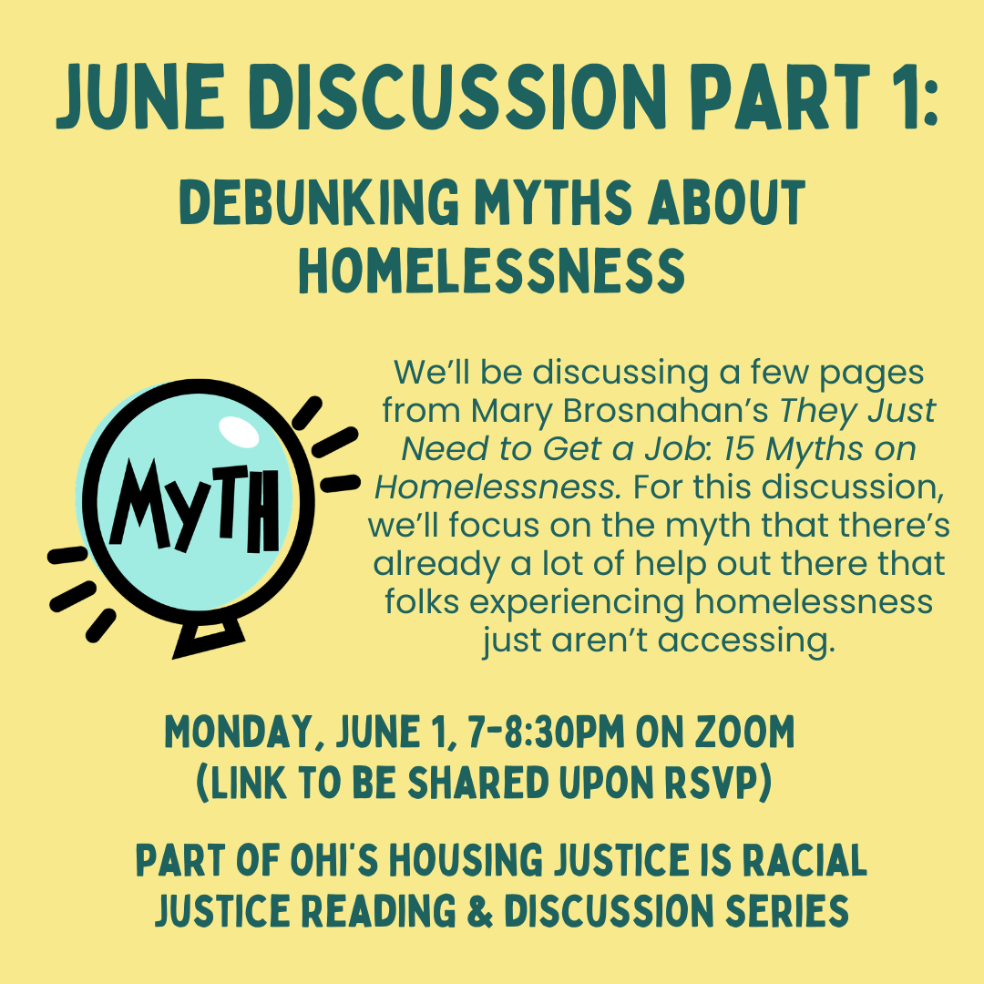 June Discussion Part 1: Debunking Myths About Homelessness