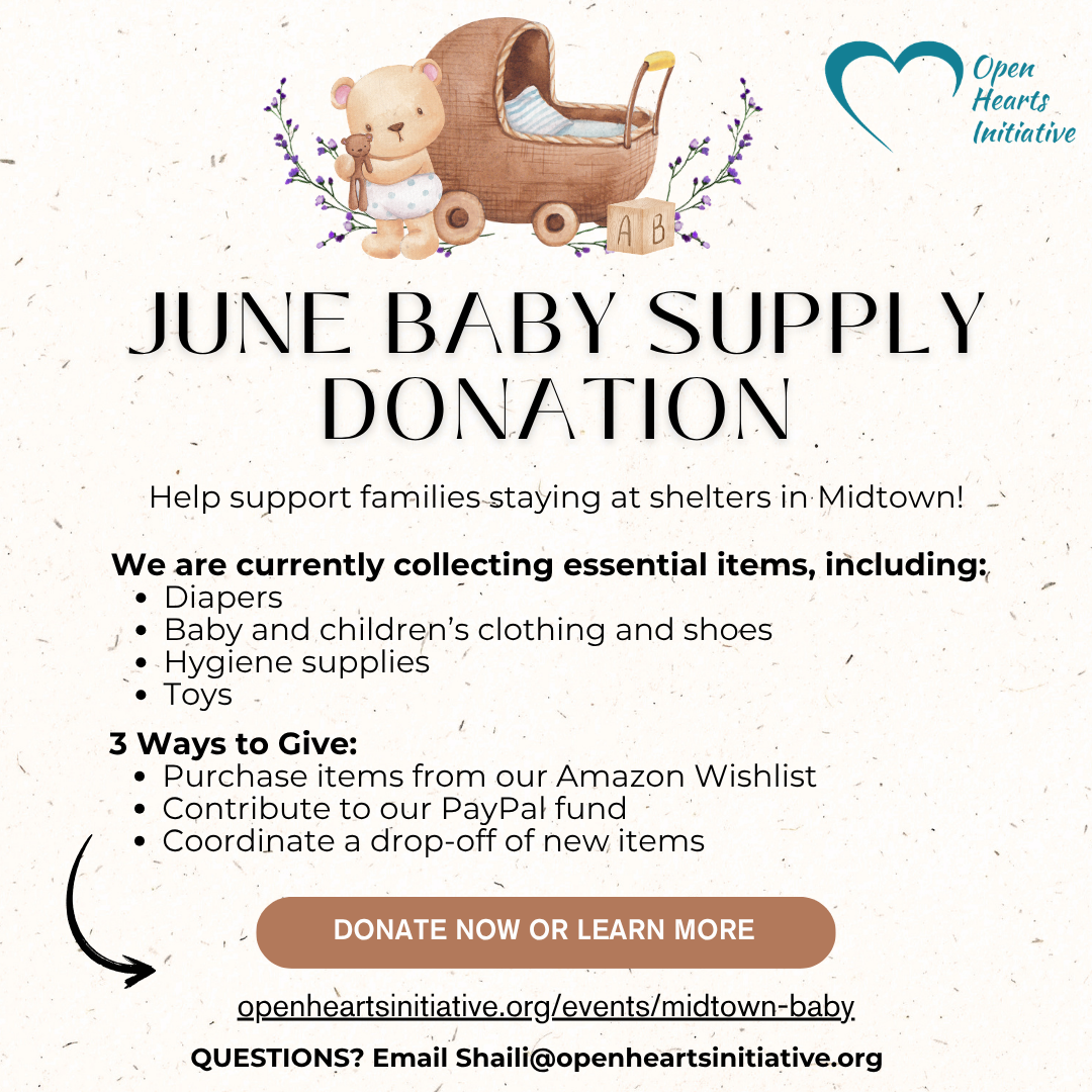 Monthly Baby Supply Distribution for Families in Midtown Shelters 