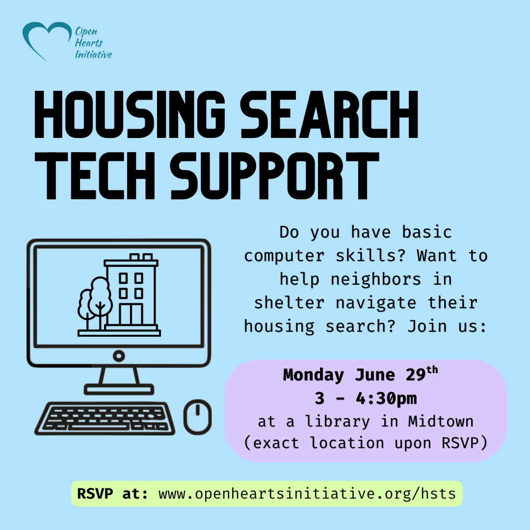 Volunteers Needed for Housing Search Tech Support!