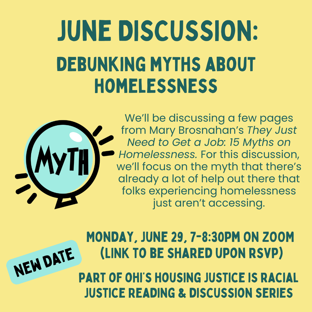 June Discussion: Debunking Myths About Homelessness