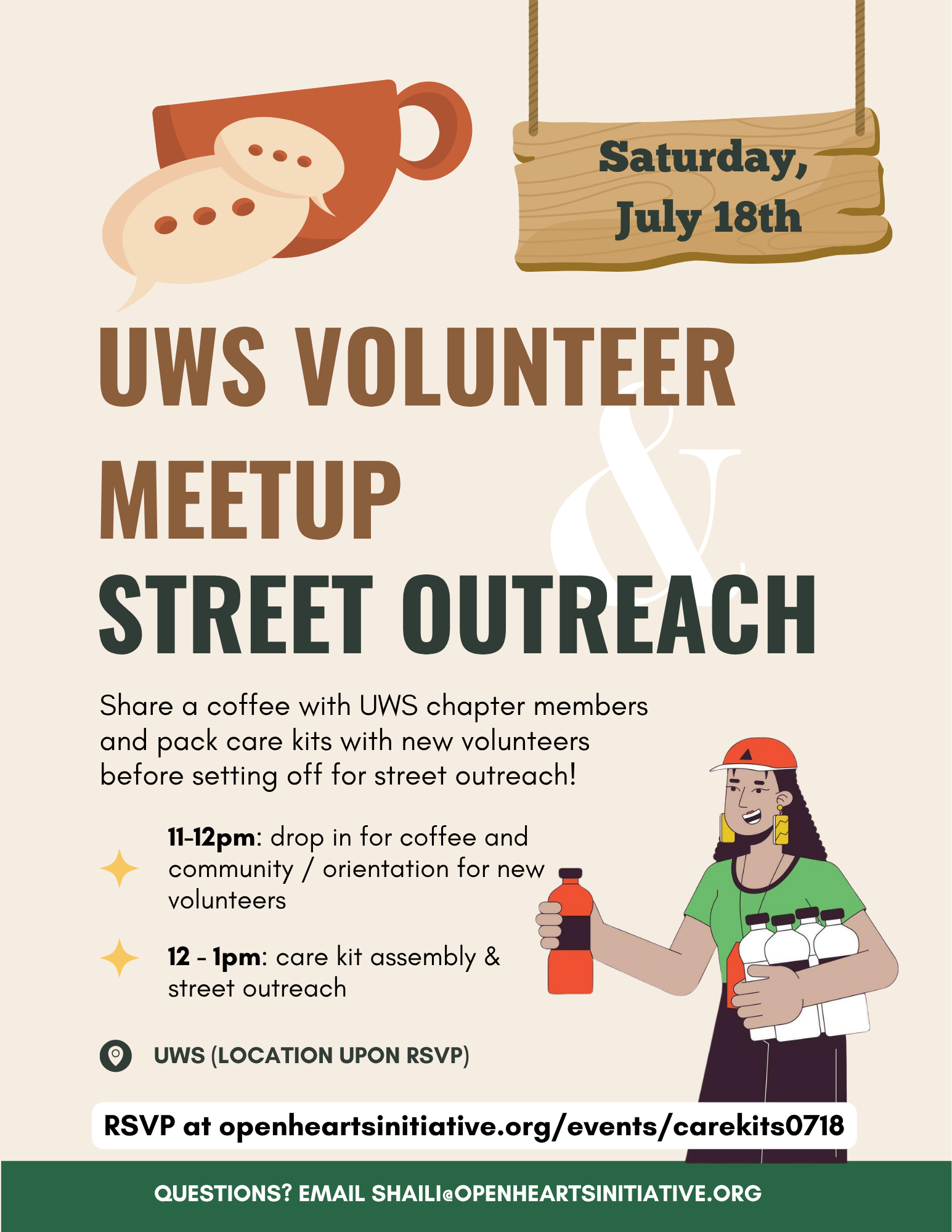 UWS Volunteer Meetup + New Volunteer Orientation: Care Kit Packing &amp; Street Outreach
