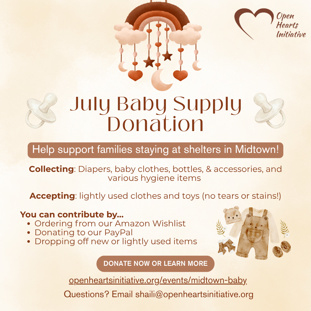 July Baby Supply Distribution for Families in Midtown Shelter 