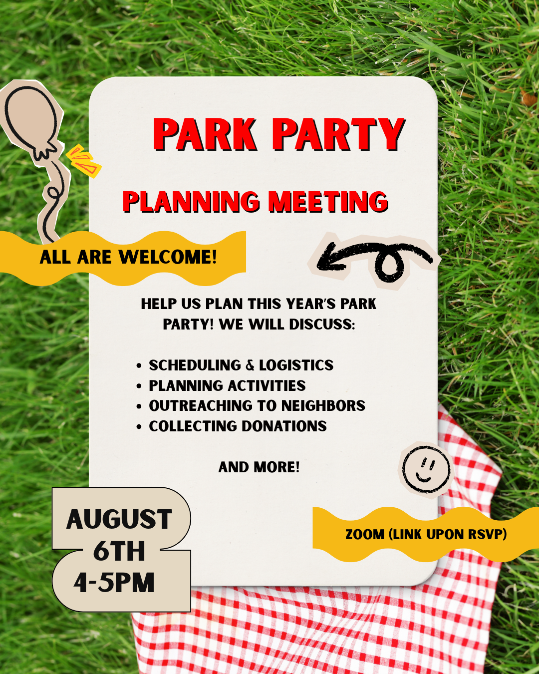 Help Plan Our 2026 Park Party!