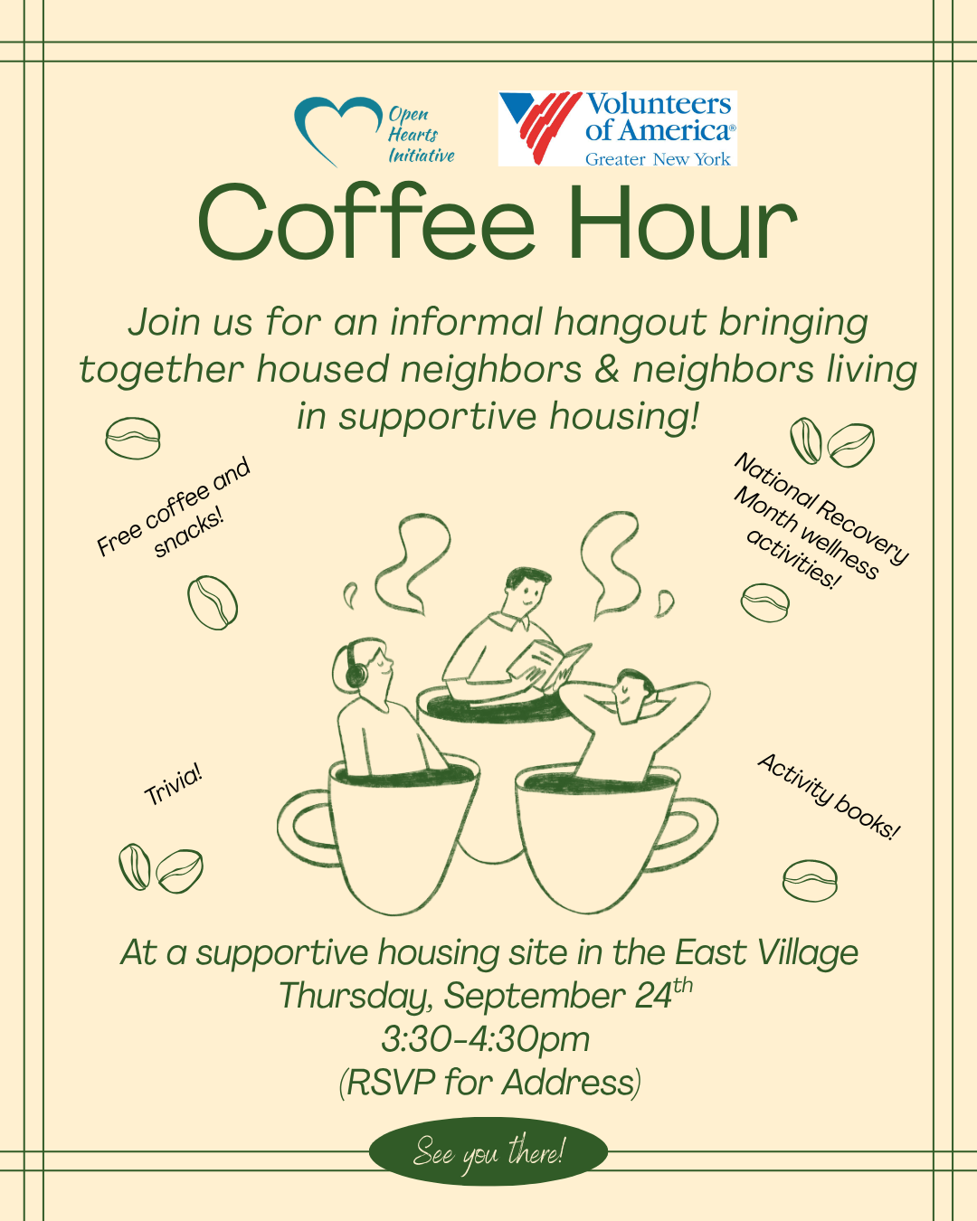 Coffee Hour at Lower Manhattan Senior Supportive Housing