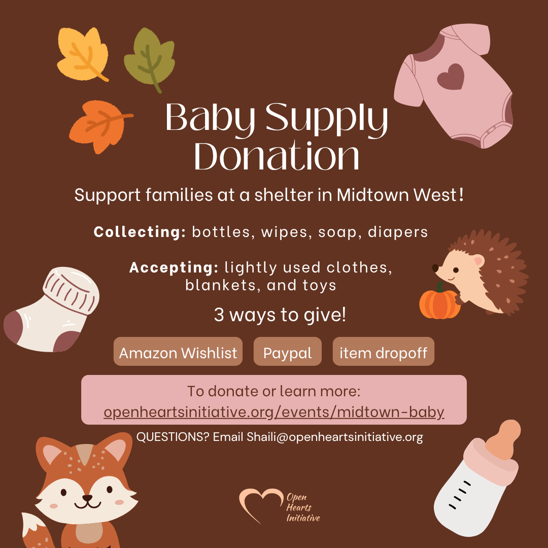 September Baby Supply Distribution in a Midtown Shelter
