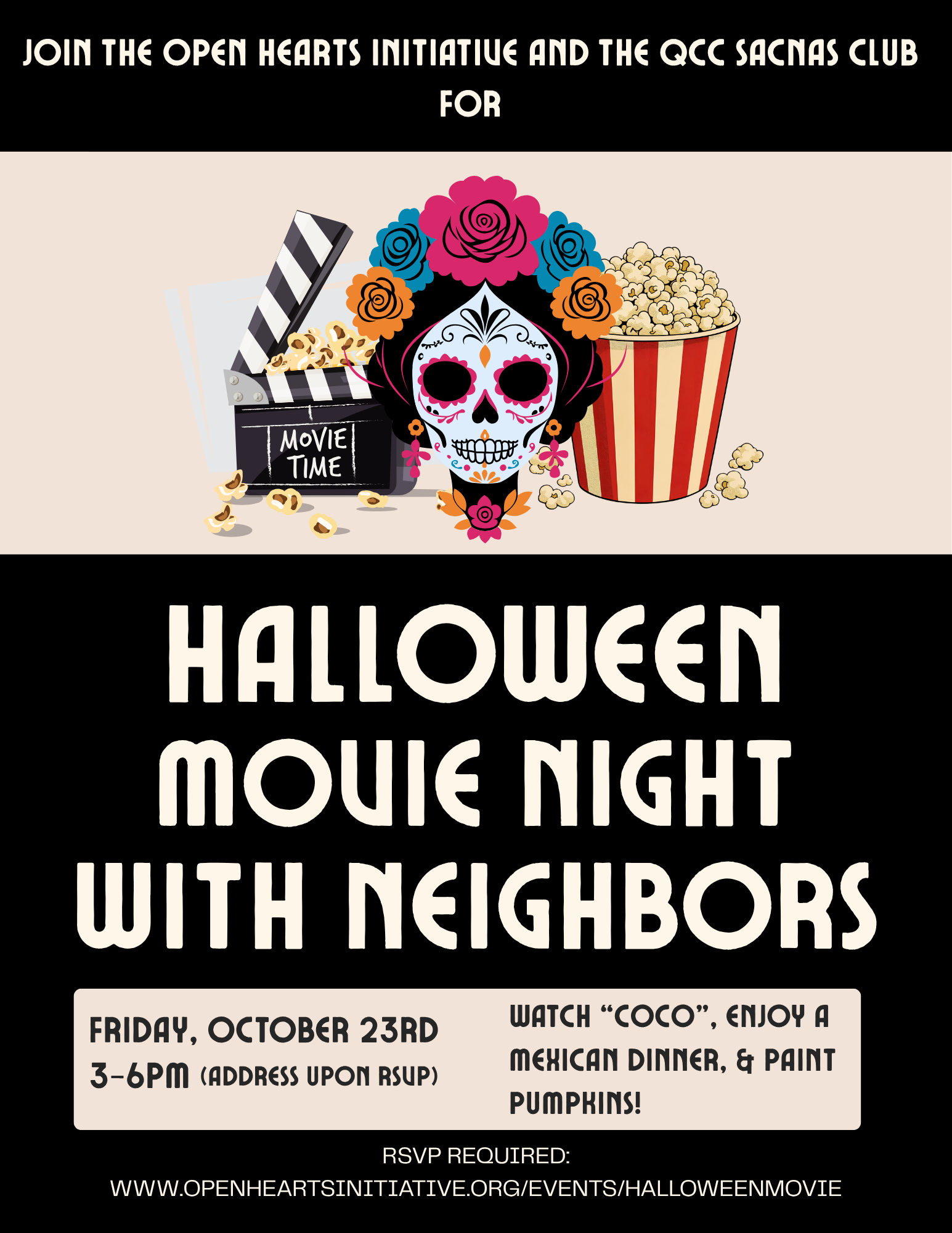 Halloween Movie Night + Dinner with Homeless Neighbors