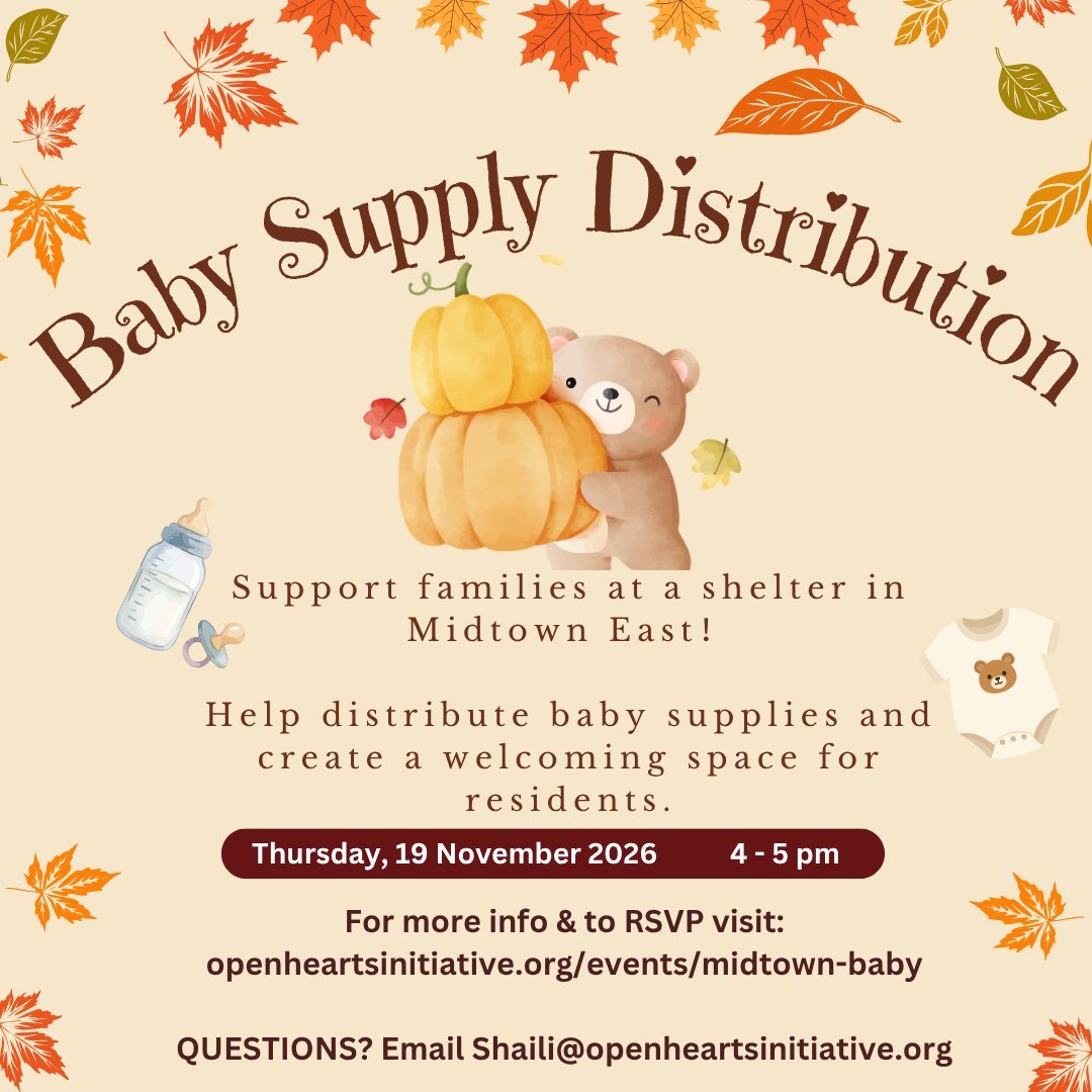 Baby Supply Distribution in a Midtown Shelter 