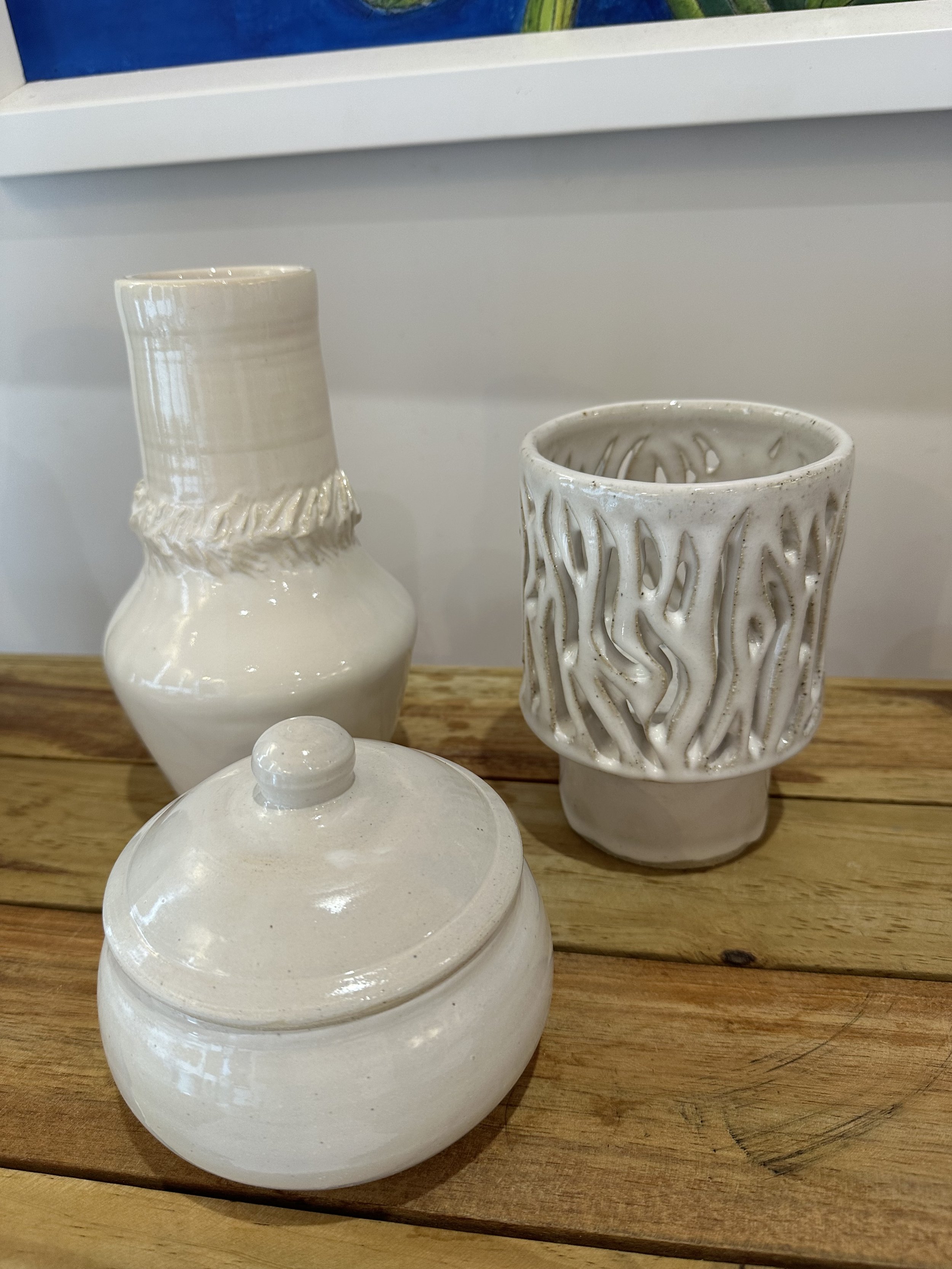 Textured Rim Vase