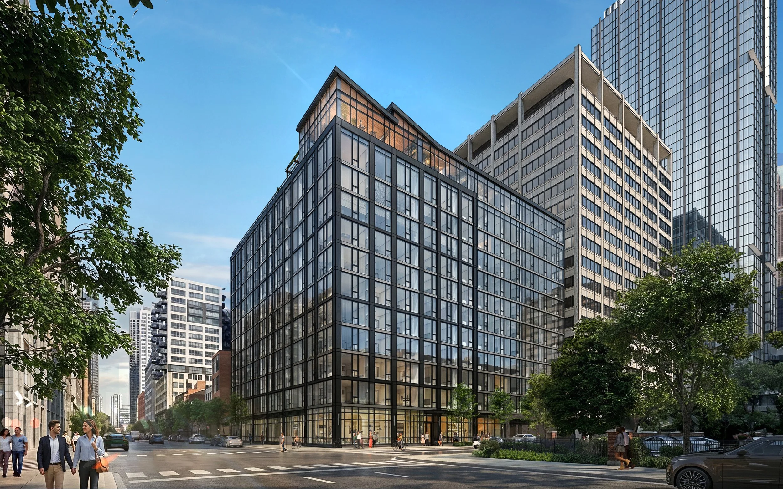 Permits issued for residential development at 566 W. Van Buren