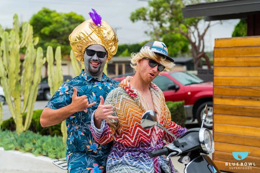 Blue Bowl owners - Ish and Teague