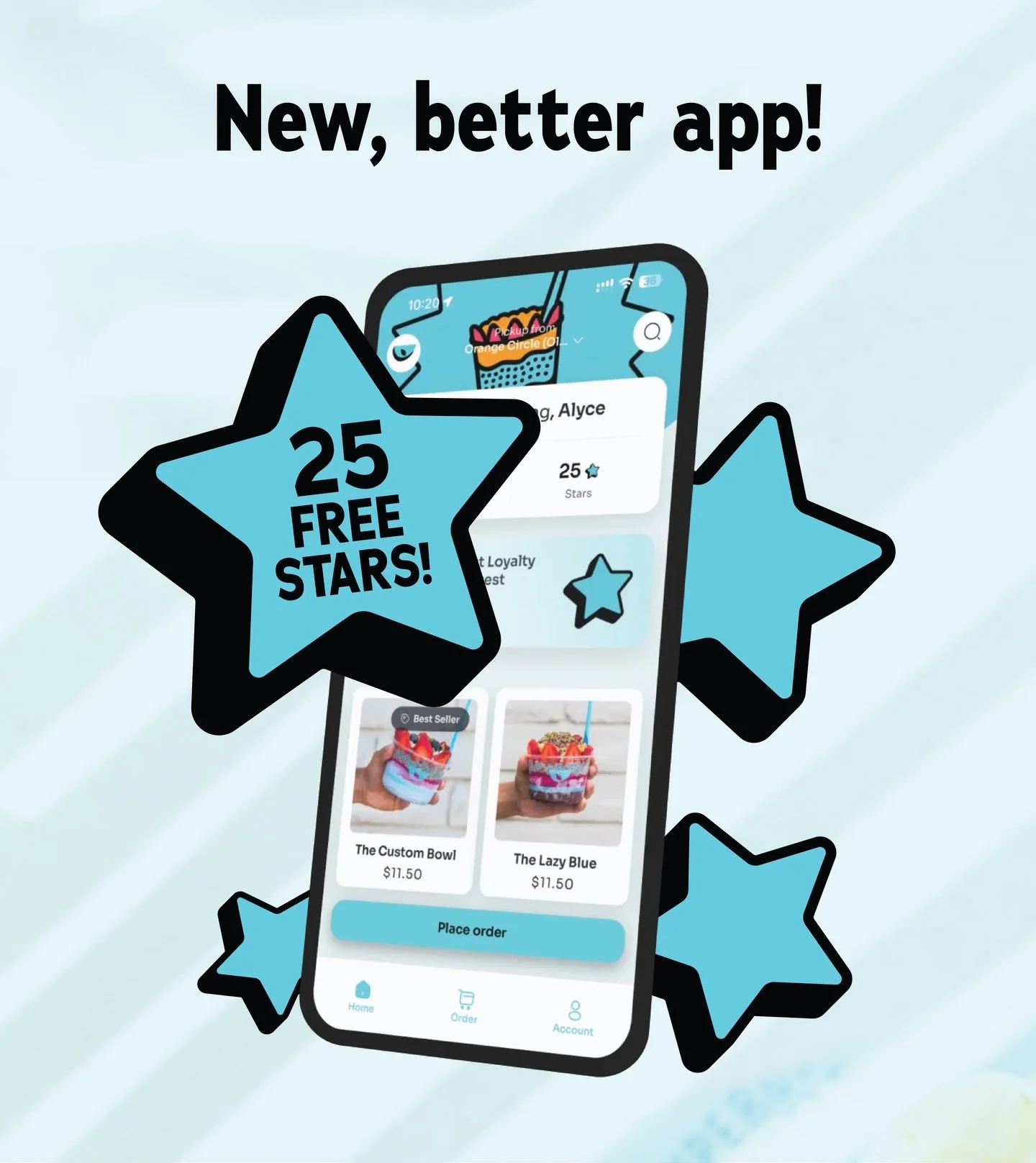 Our new, better app is here. Get 25 FREE Loyalty Stars when you download!!!!⭐️🆓

We&rsquo;re sunsetting our old app in 1 week. Sign in with the same phone # and all your stars will roll over. If you&rsquo;ve loaded gift cards into the old app, pleas