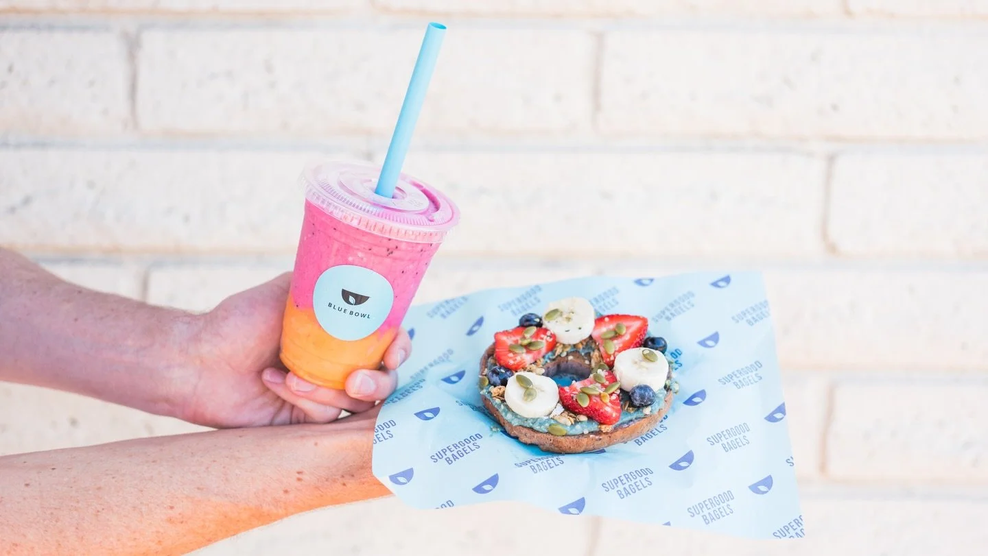 Layered smoothie + half bagel combo!🥤🥯

Did you know we have a new layered smoothie and half bagel combo option? You can pick any flavor layered smoothie and half bagel option to craft your perfect pair. When you can&rsquo;t decide between all of o