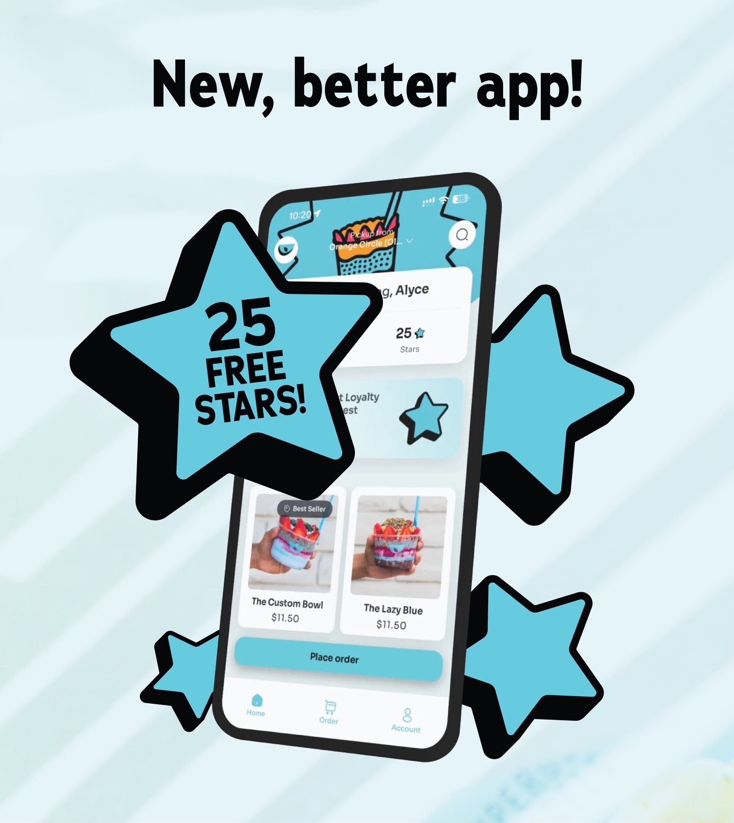 Our new, better app is here. Get 25 FREE Loyalty Stars when you download!!!!⭐️🆓

We&rsquo;re sunsetting our old app in 1 week. Sign in with the same phone # and all your stars will roll over. If you&rsquo;ve loaded gift cards into the old app, pleas
