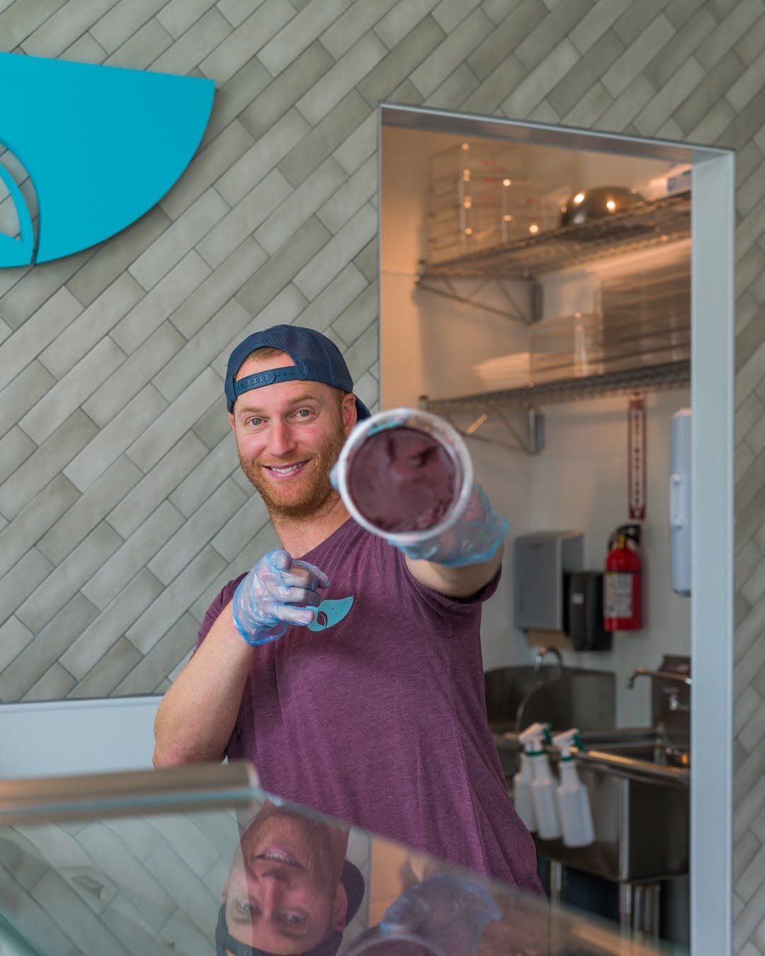 Blue Bowl founder Teague at Blue Bowl-UCSD!
