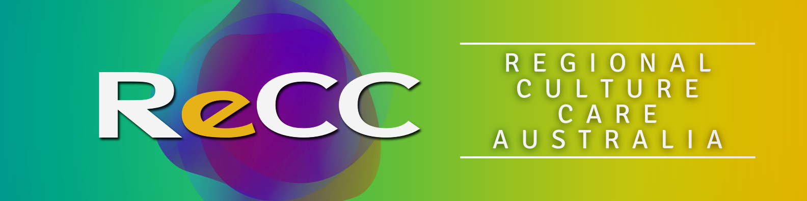 Purple and Green Logo with text: Regional Culture Care Australia