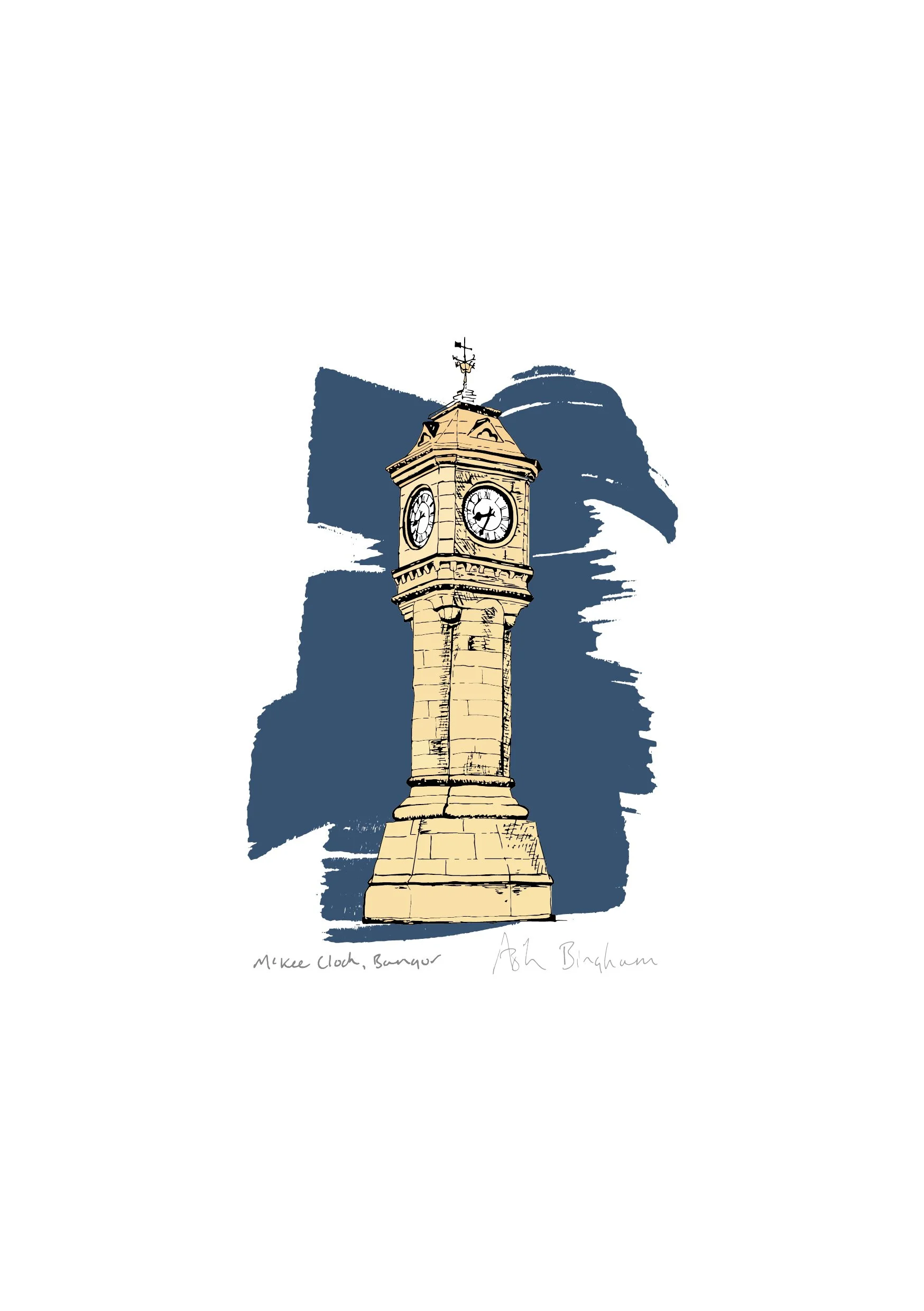 McKee Clock - Hand Signed Print