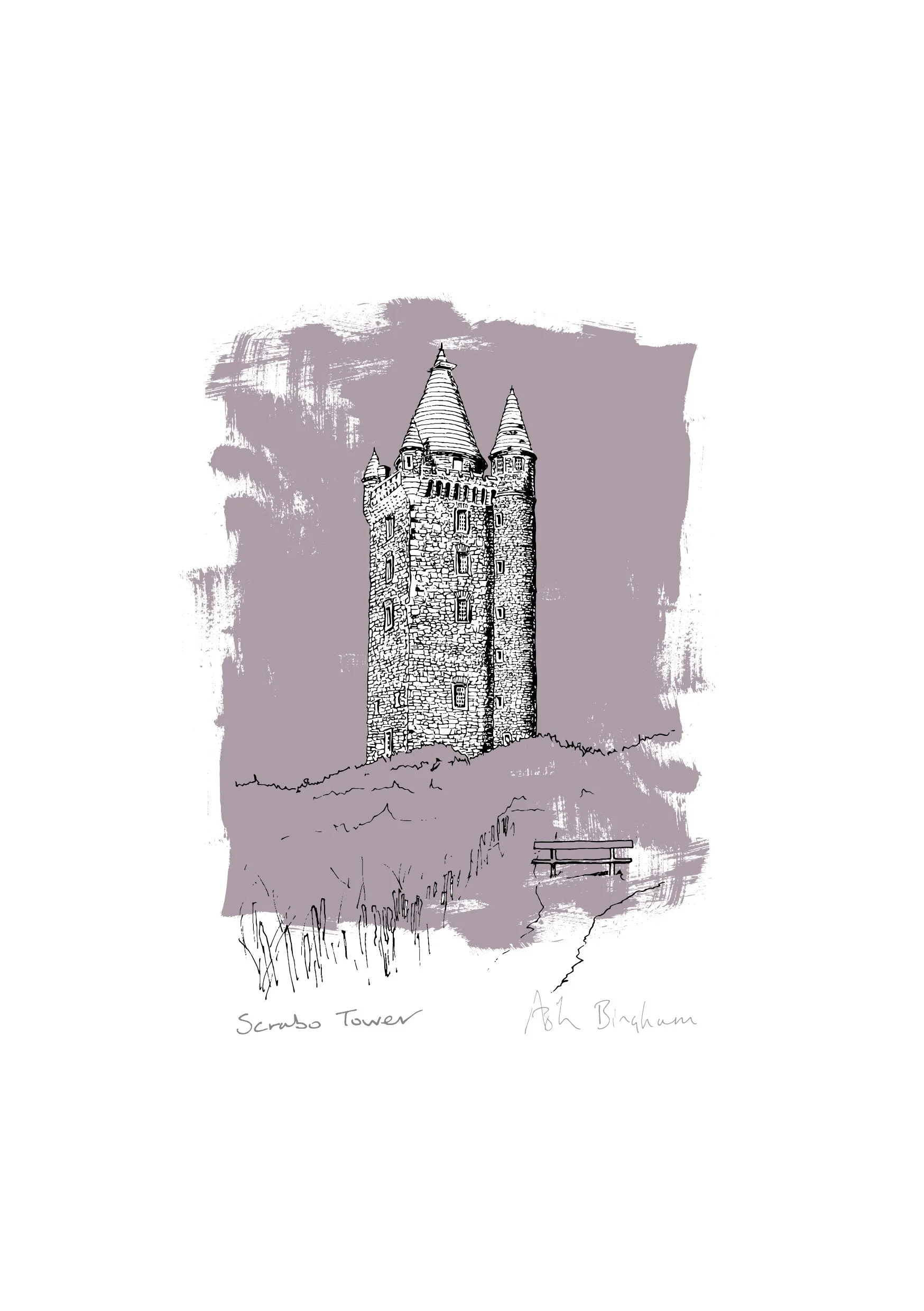 Scrabo Tower - Hand Signed Print