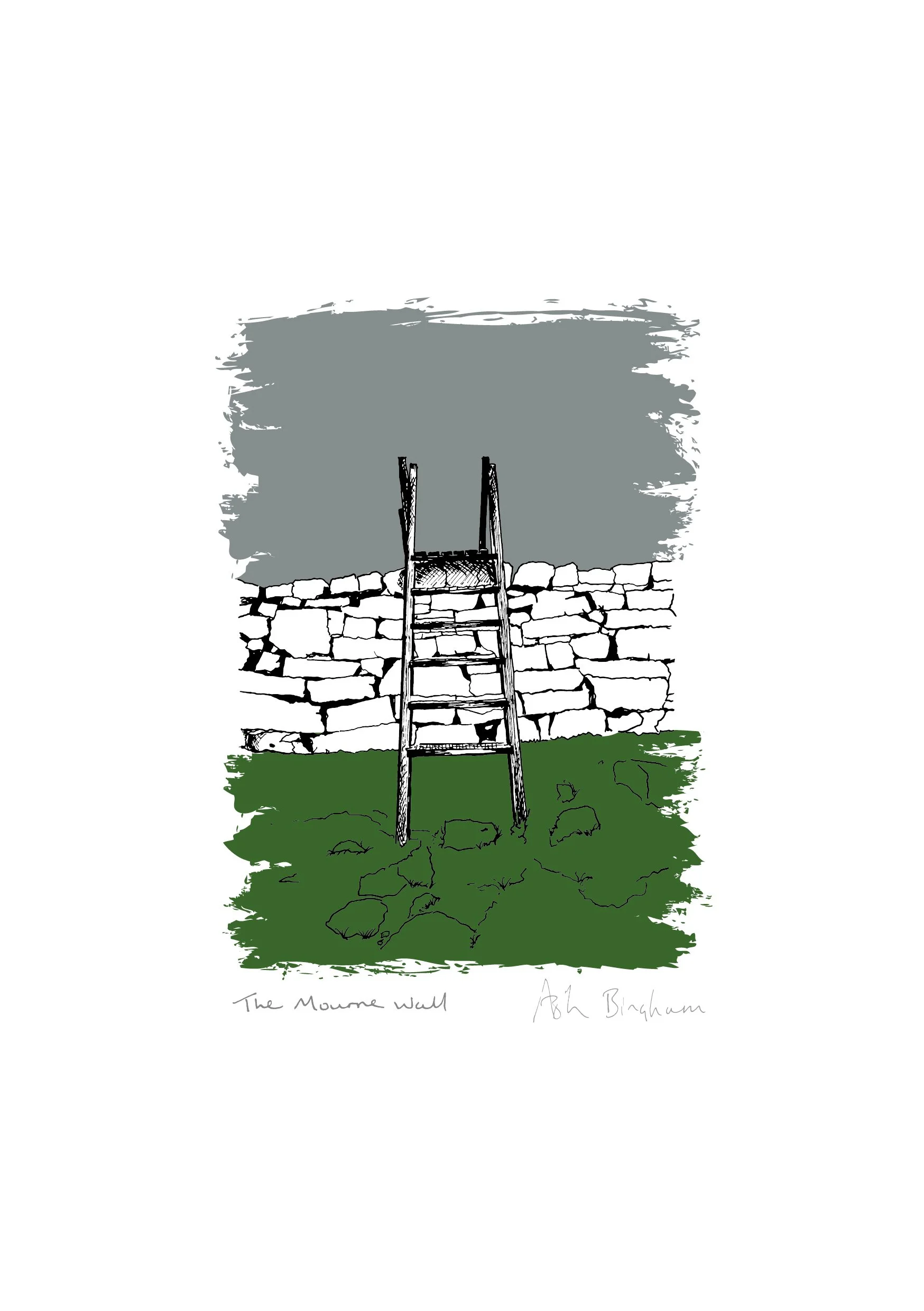 The Mourne Wall - Hand Signed Print
