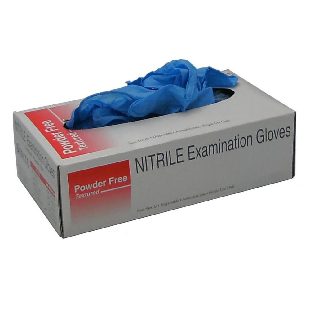 Blue Nitrile Industrial Gloves 