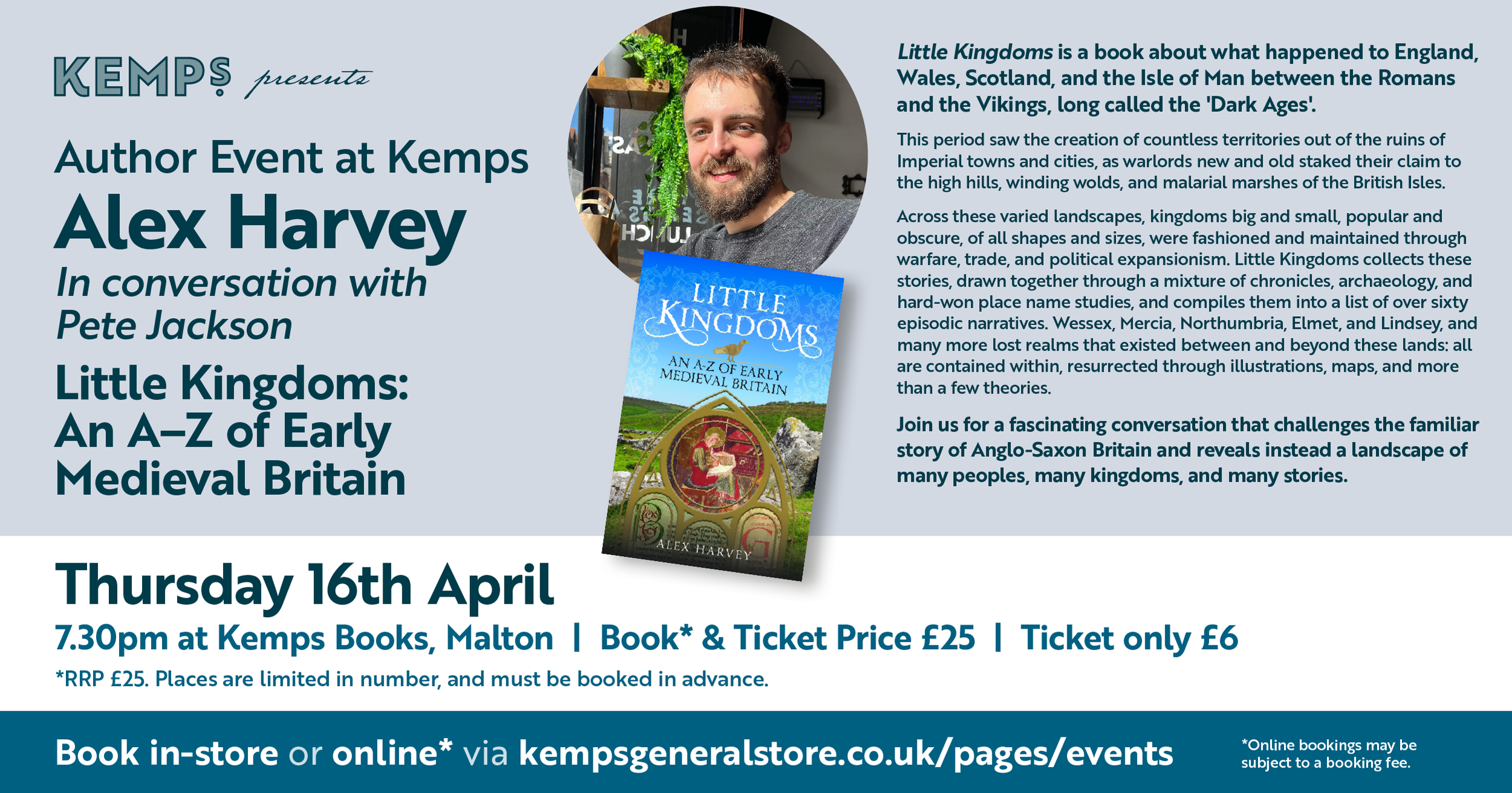 Kemps presents: Alex Harvey in conversation with Pete Jackson - An A to Z of Early Medieval Britain