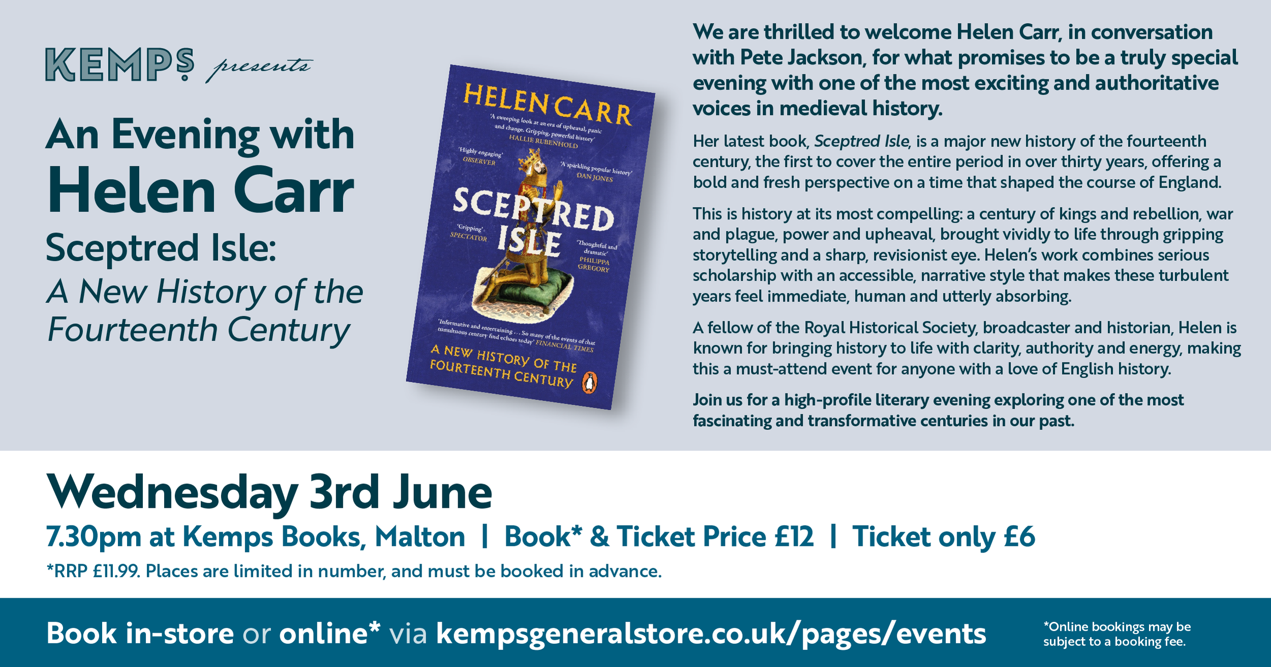 Kemps presents: An Evening with Helen Carr