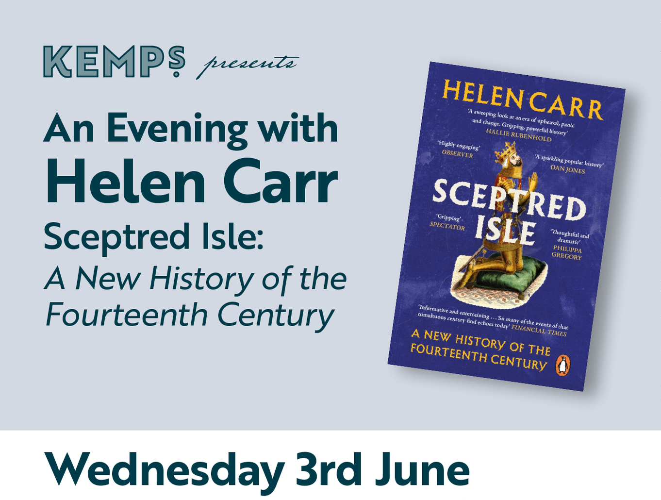 Kemps presents: An Evening with Helen Carr
