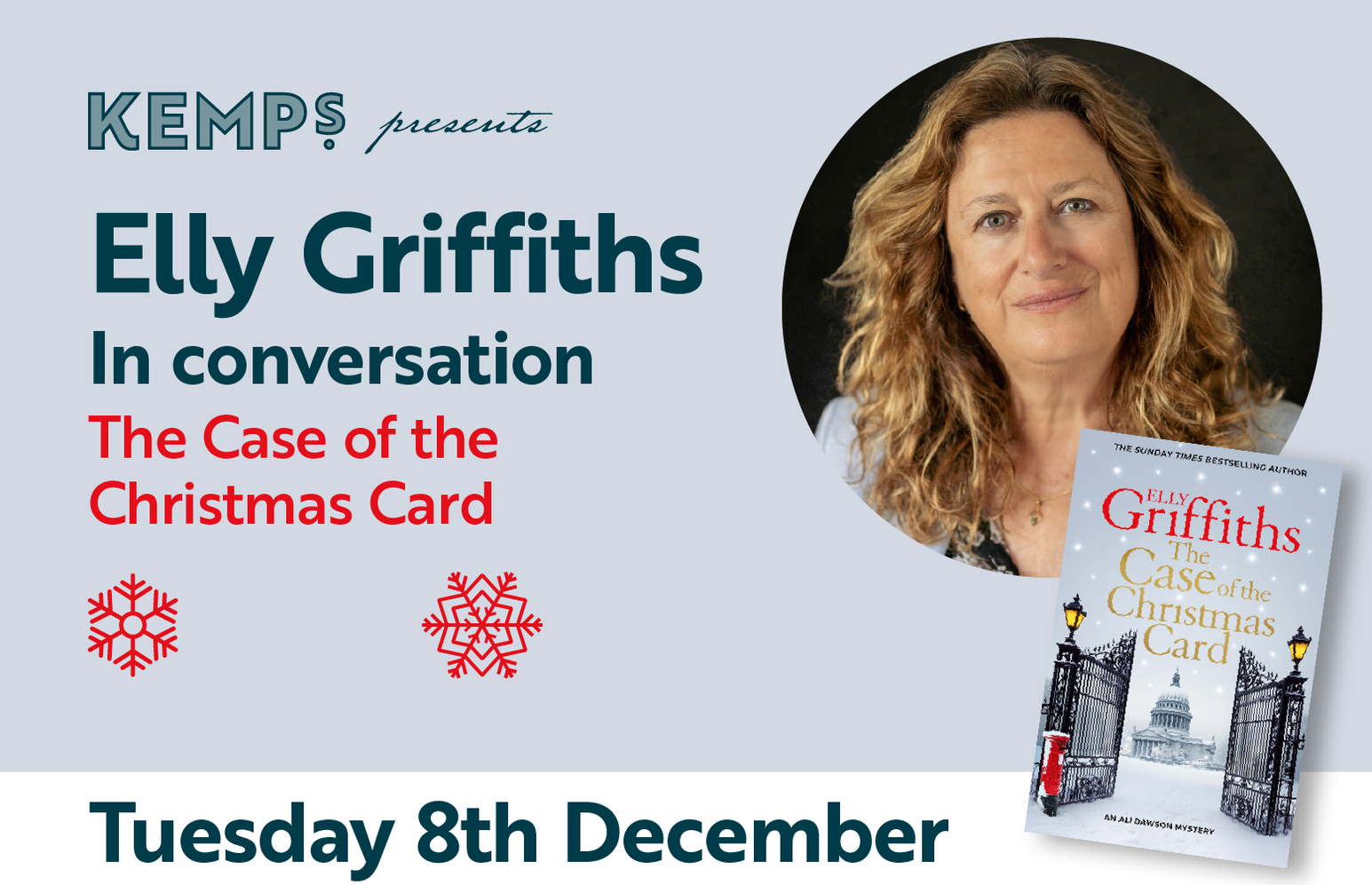 Kemps presents: Elly Griffiths in Conversation - The Case of the Christmas Card