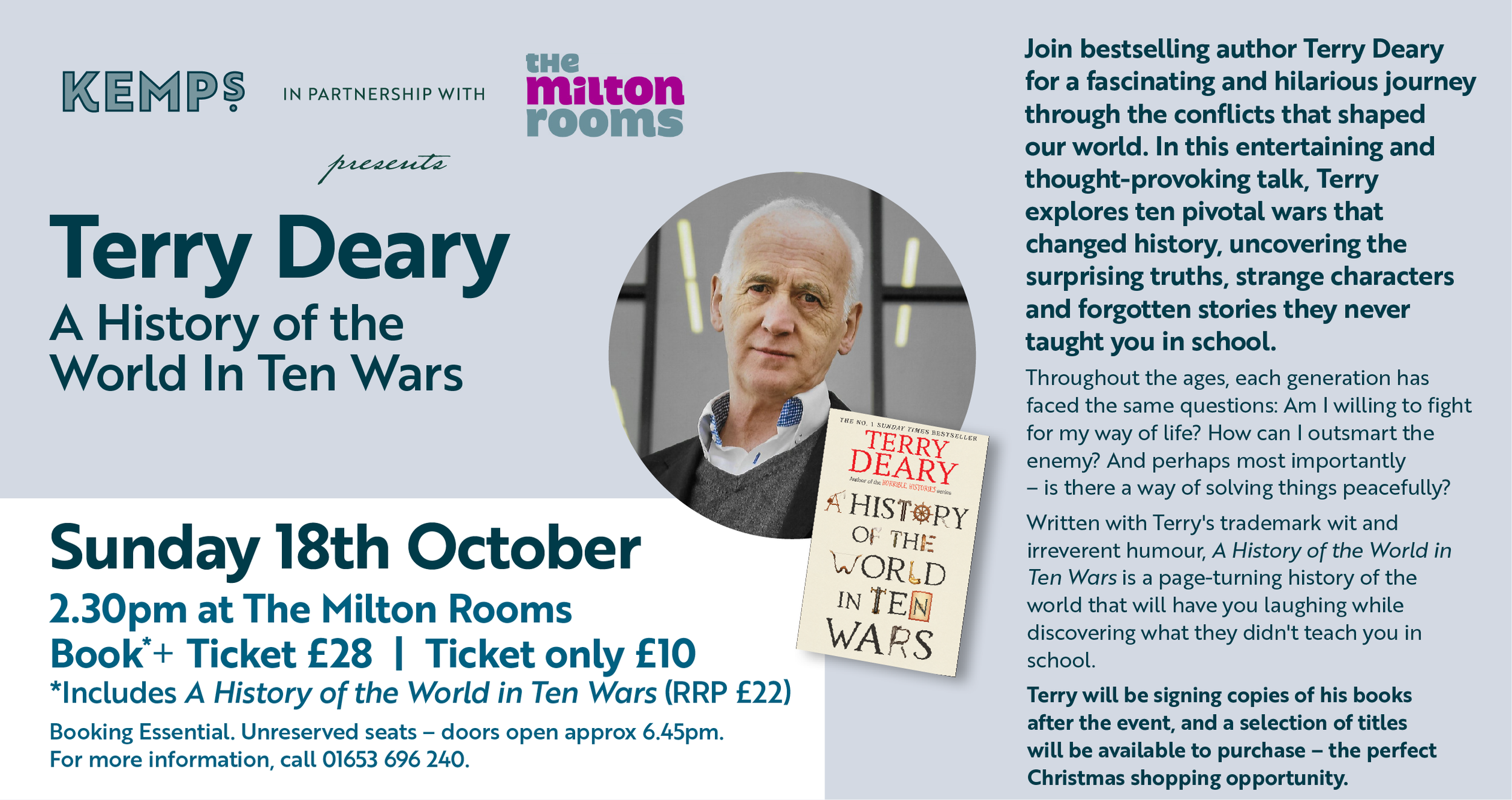 Kemps presents: Author Event Terry Deary 