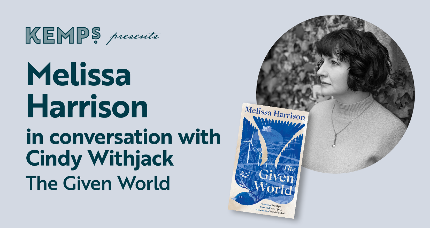 Kemps presents: Melissa Harrison - New Novel Release