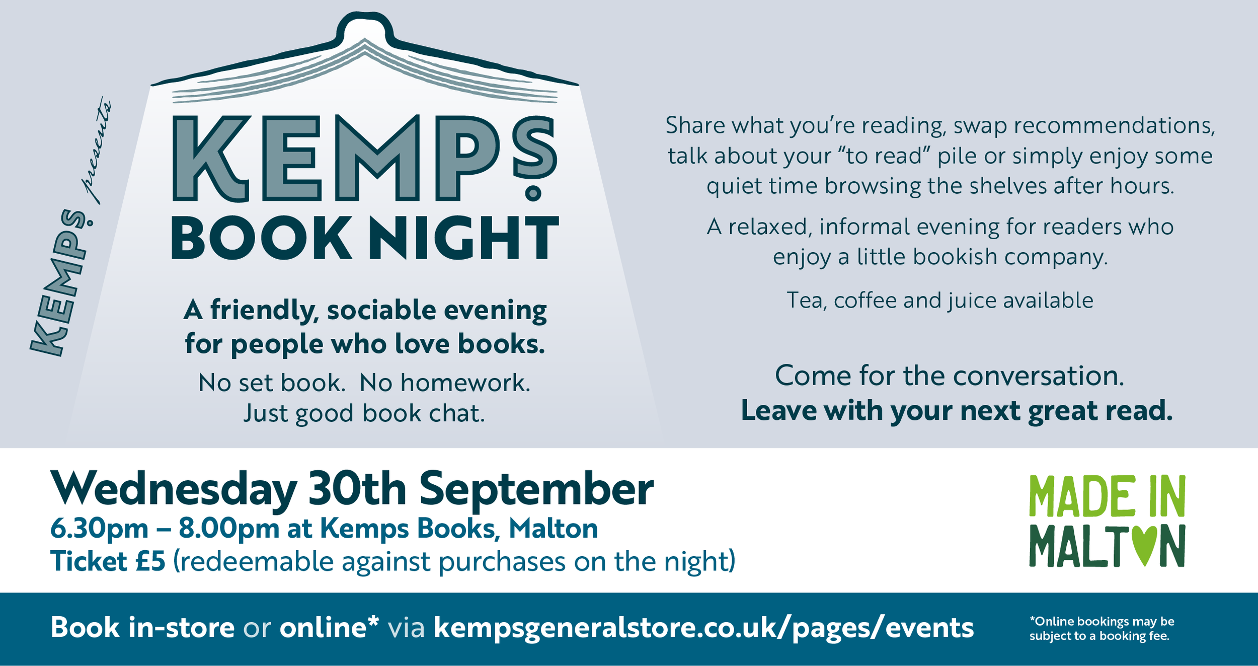 Kemps Book Night - September 2026
