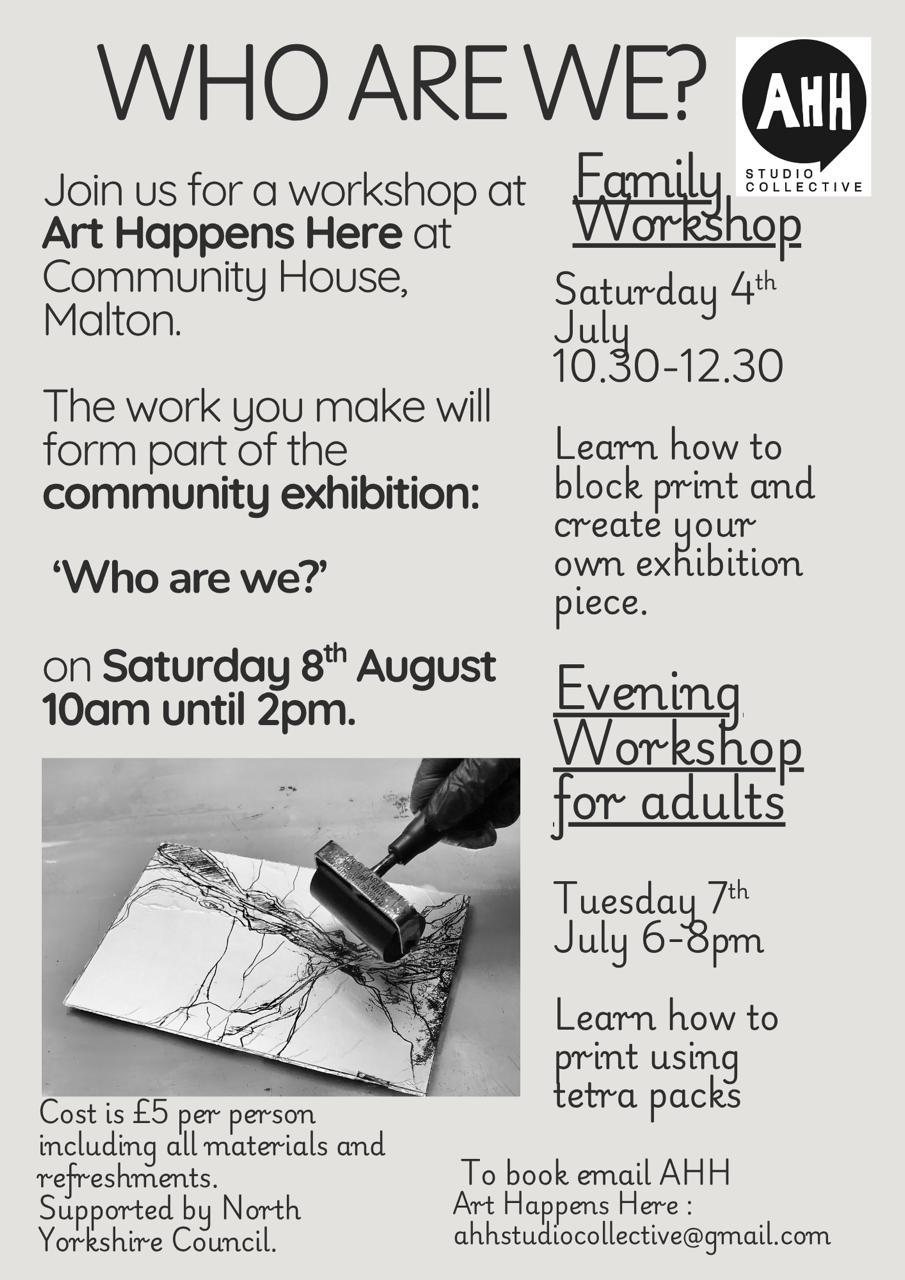 AHH Studios Art Exhibition Poster information