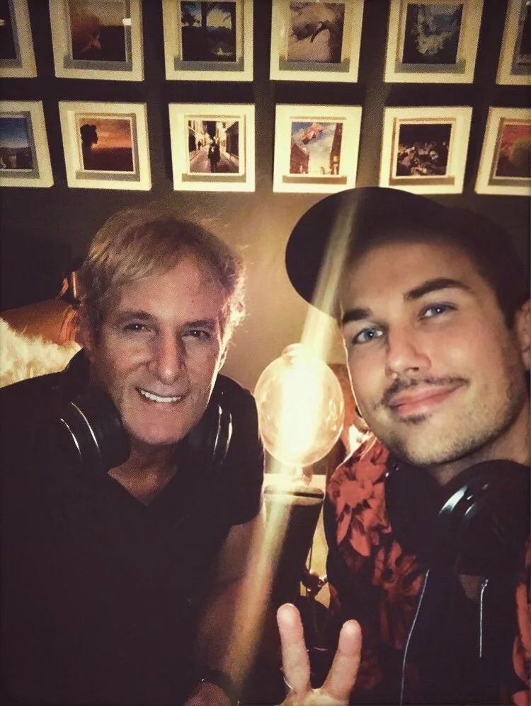 Jonas Myrin and Michael Bolton writing together at Atlas House in Los Angeles