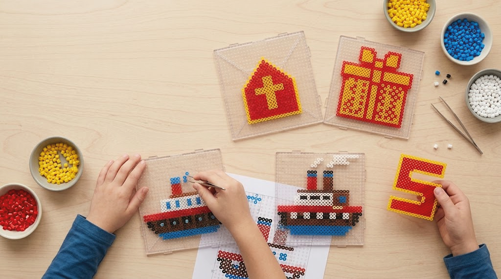Sinterklaas knutselen met strijkkralen